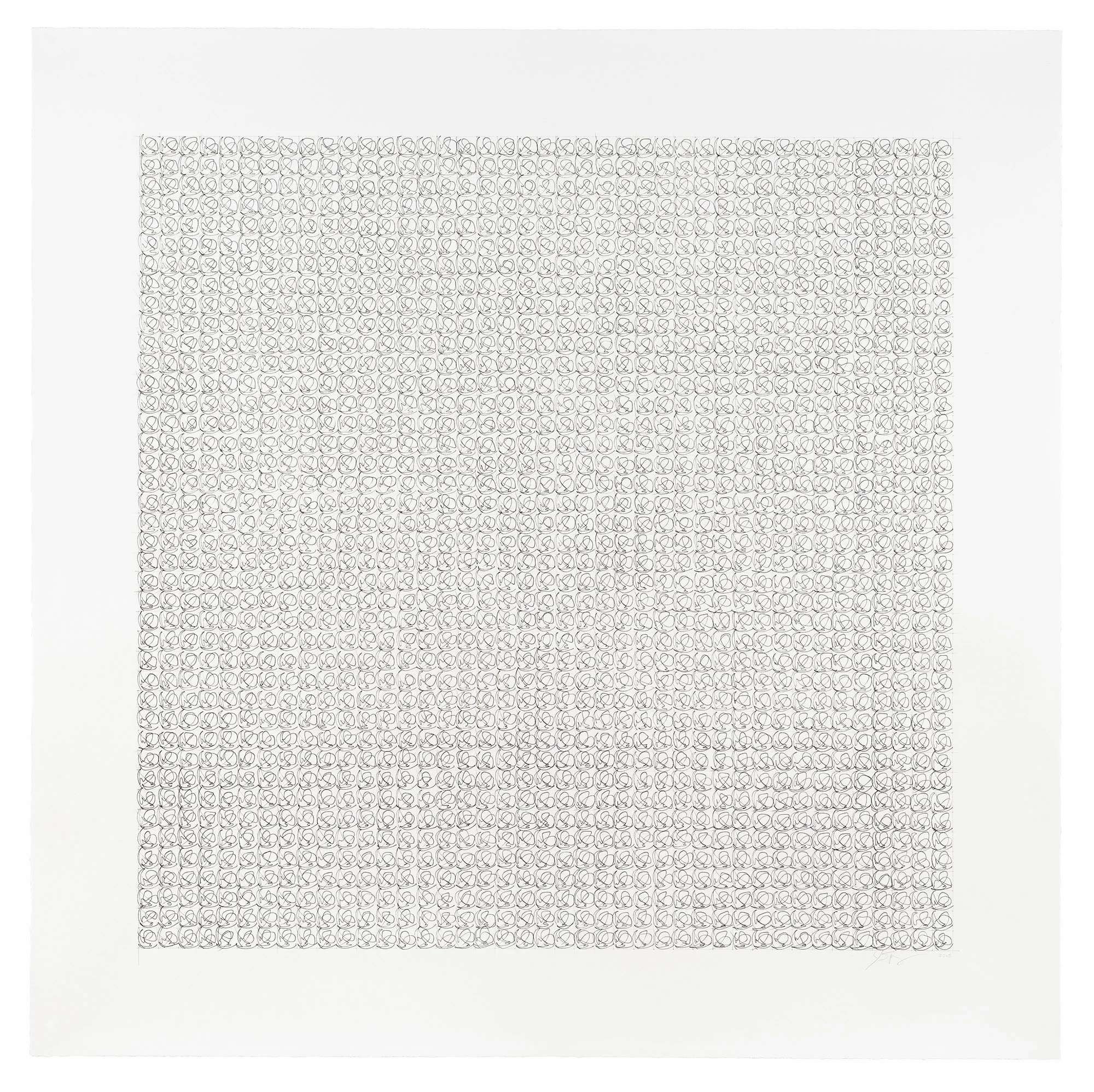 Time Waits For No Woman , 2015, Ink on Paper, 45 x 45 inches