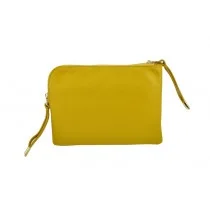 Leather Clutch Mustard Yellow