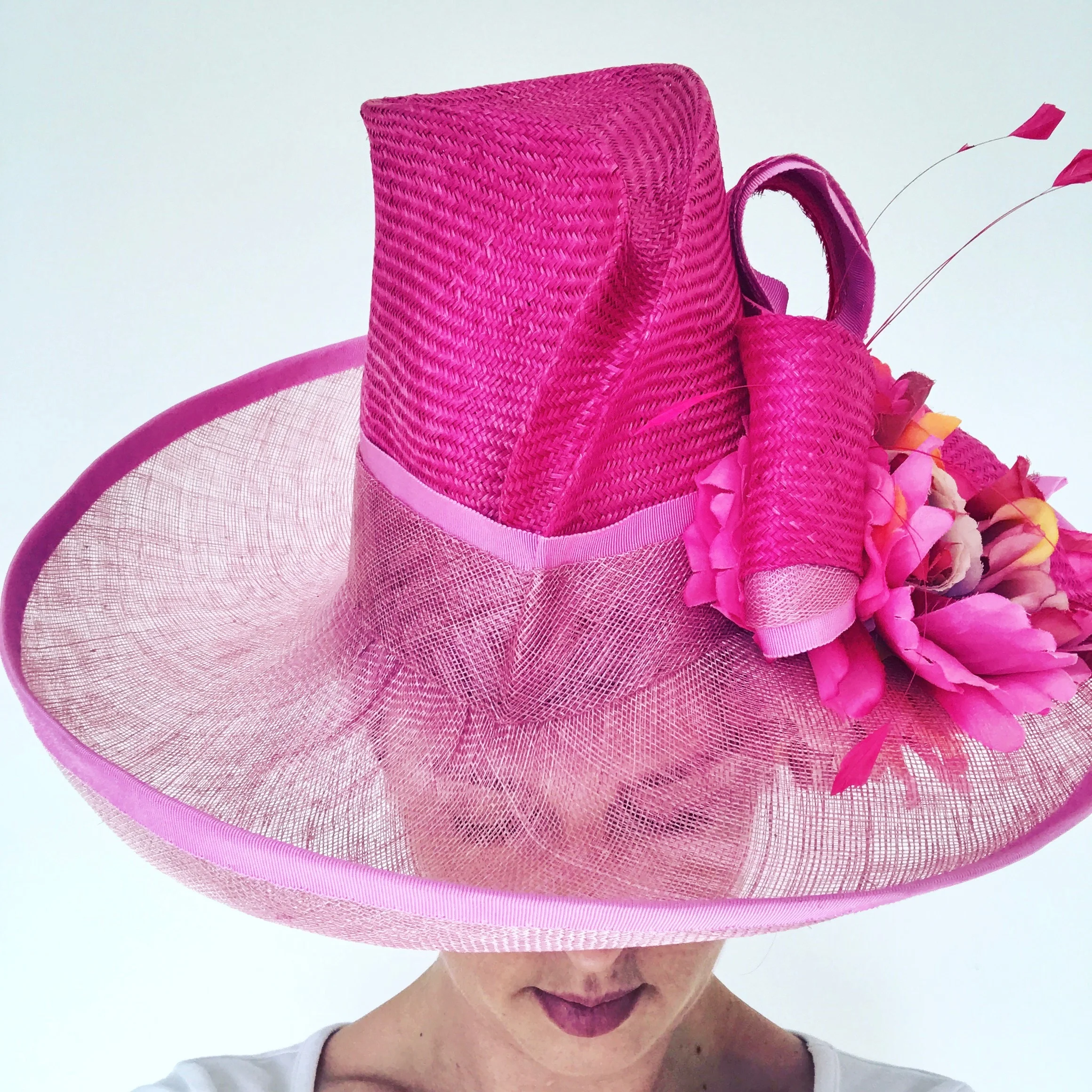 Petunia Pink Hat by Edwina Woods Millinery