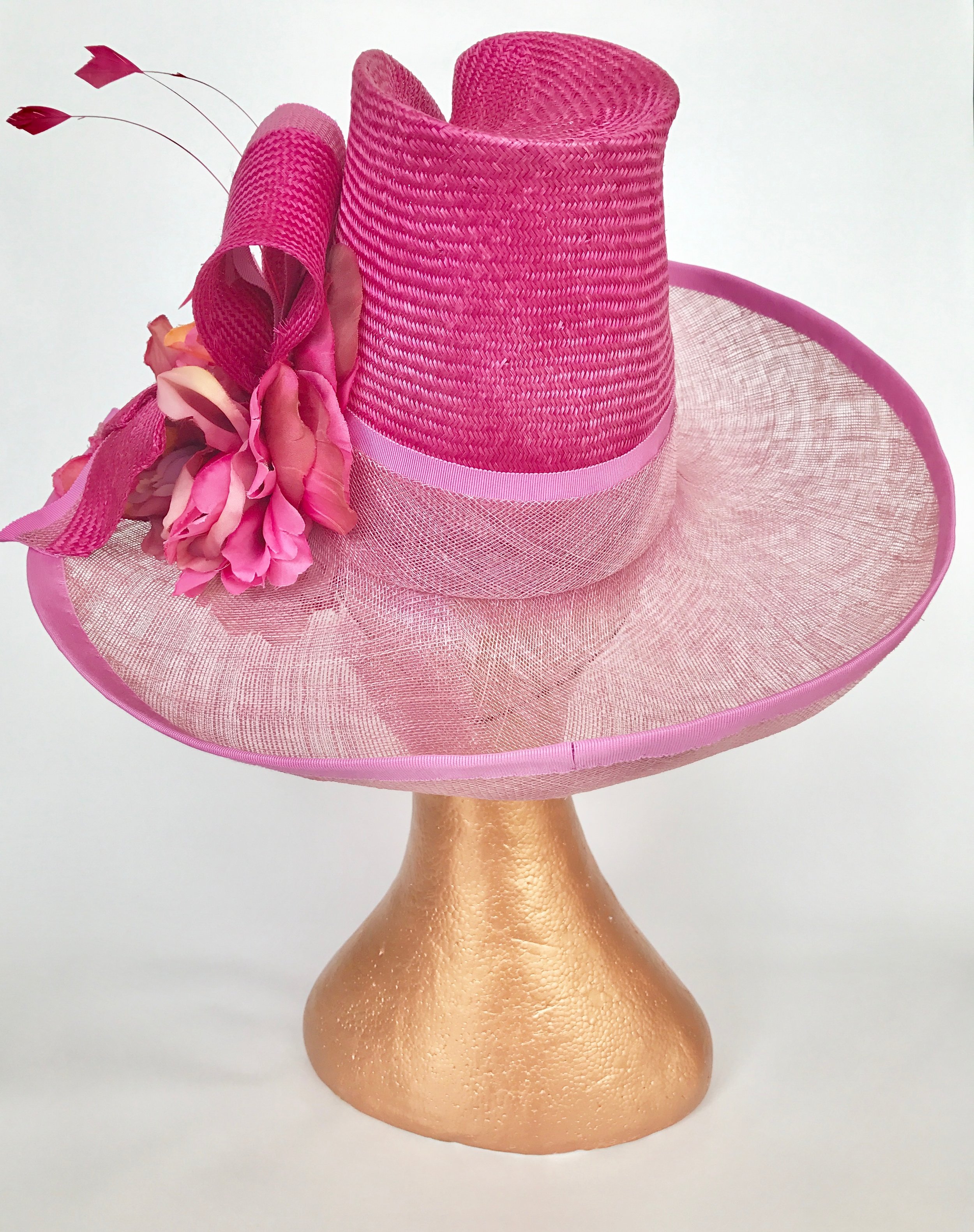 Petunia Pink Hat by Edwina Woods Millinery
