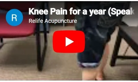 Acupuncture treatment for knee pain and limping.