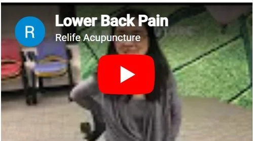 Acupuncture treatment for lower back pain.