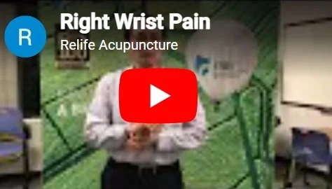 Acupuncture treatment for wrist pain.