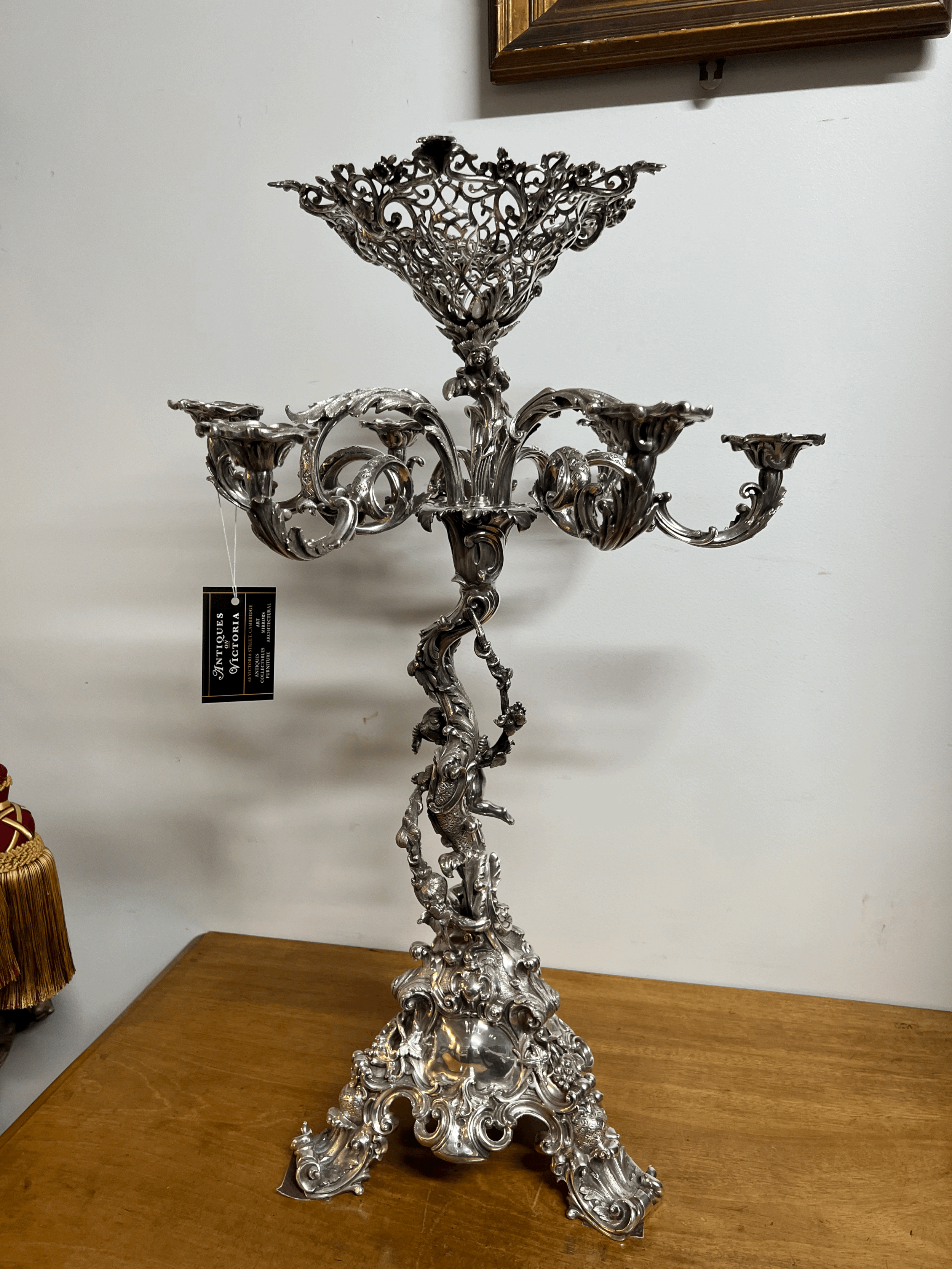 large silver plate centre piece