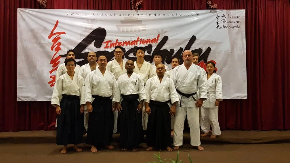 The Aikido Shudokan Singapore participants with the instructors