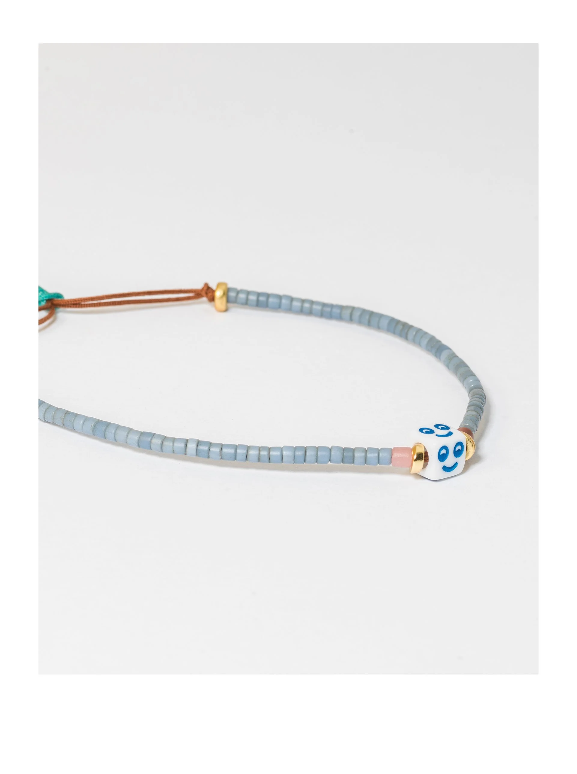 NEW ! ADJUSTABLE SMILE BRACELET PIGEON BLUE / BLUE