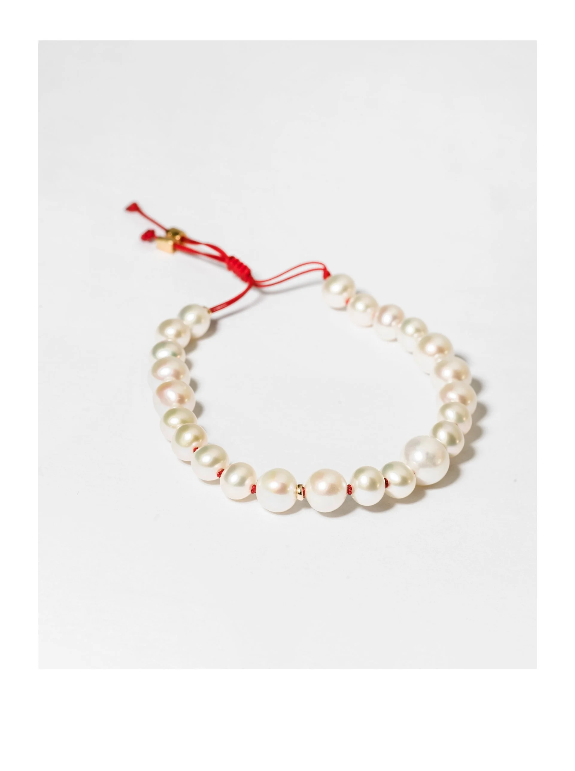 MAMARADSCHA STUDIO x GIBUI PEARL BRACELET, RED CORD