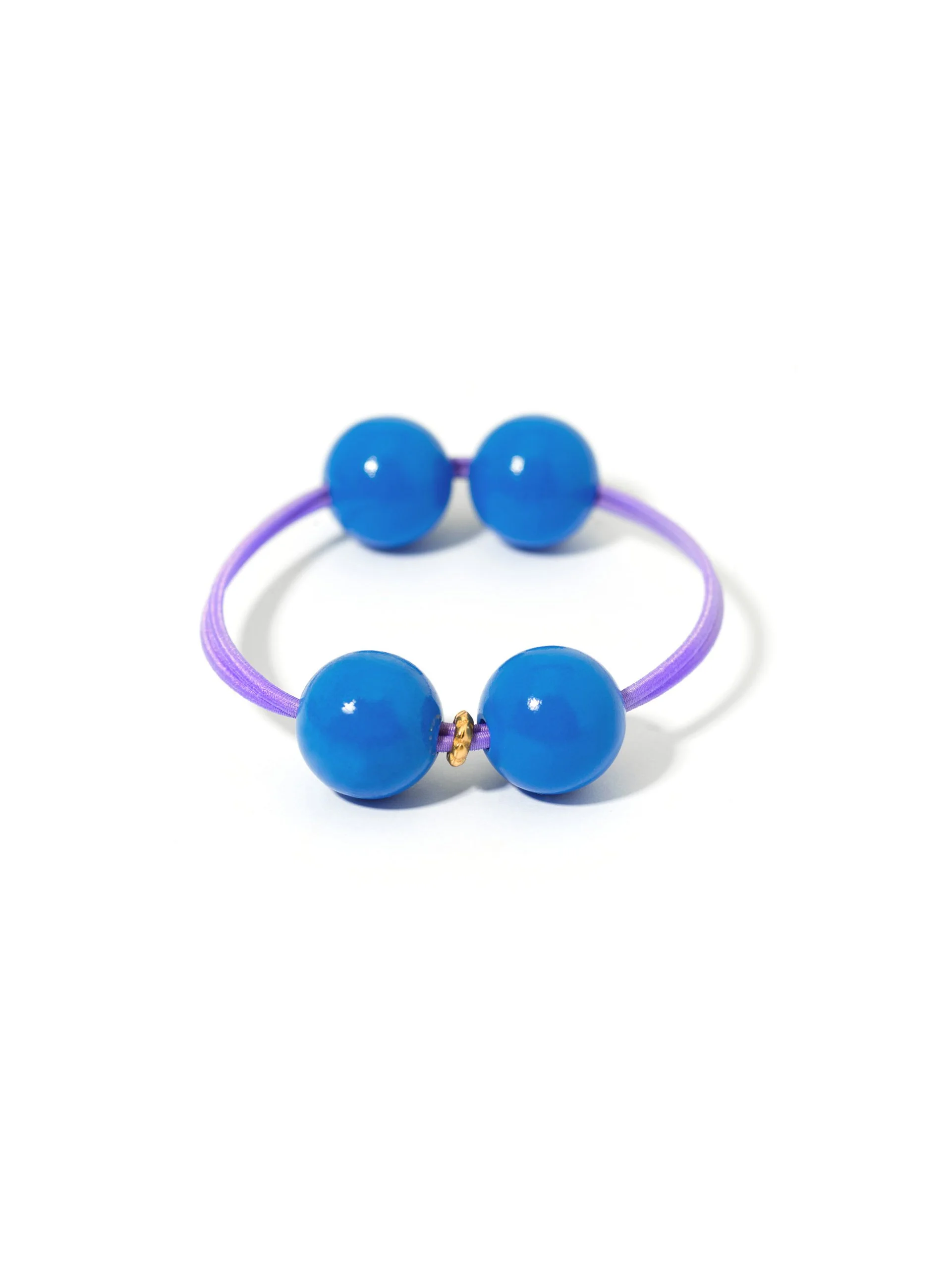 WOODY HAIR TIE ELECTRICBLUE / LIGHT PURPLE