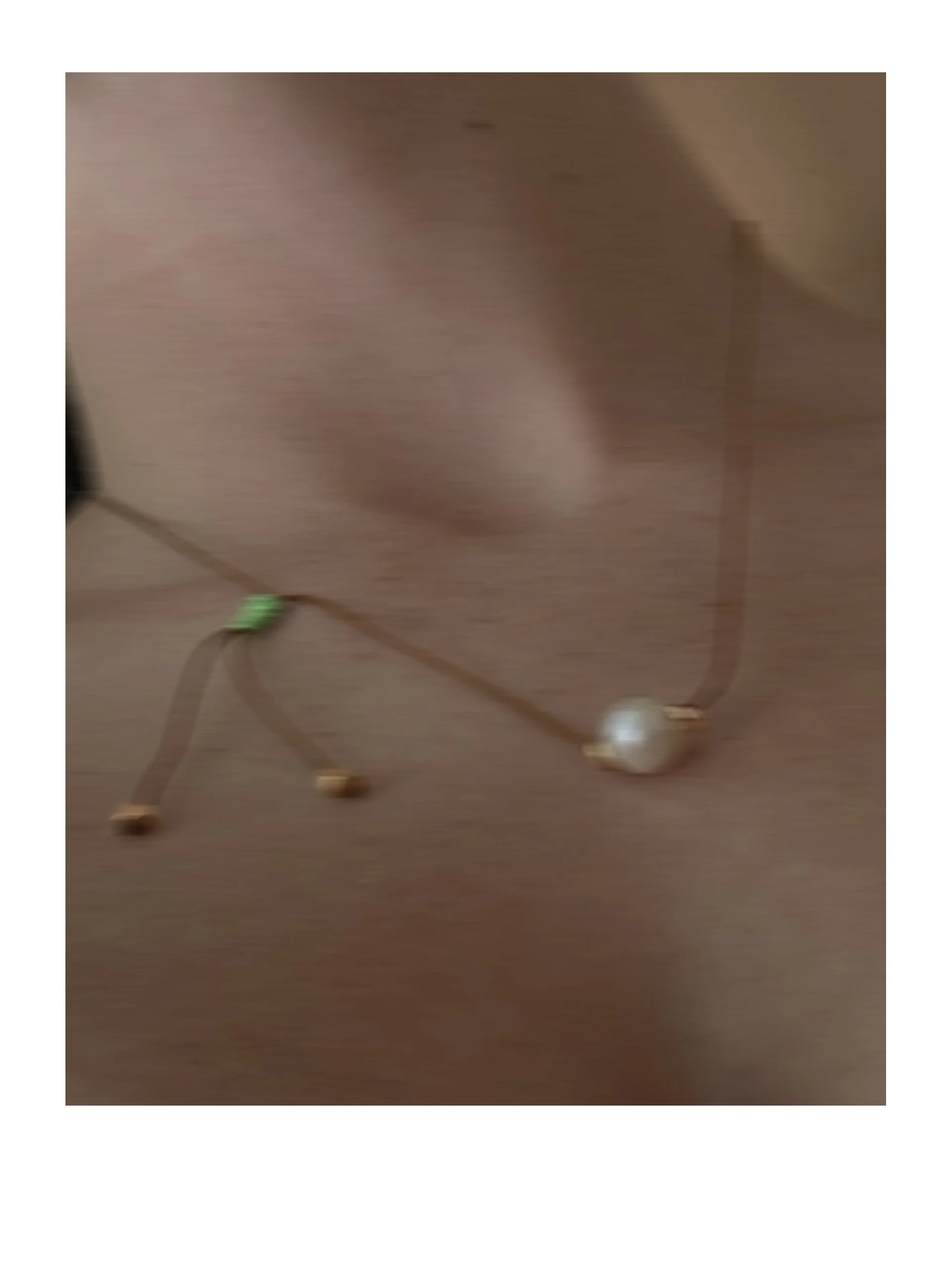 NEW ! FRESHWATER NECKLACE CAMEL / NEON GREEN