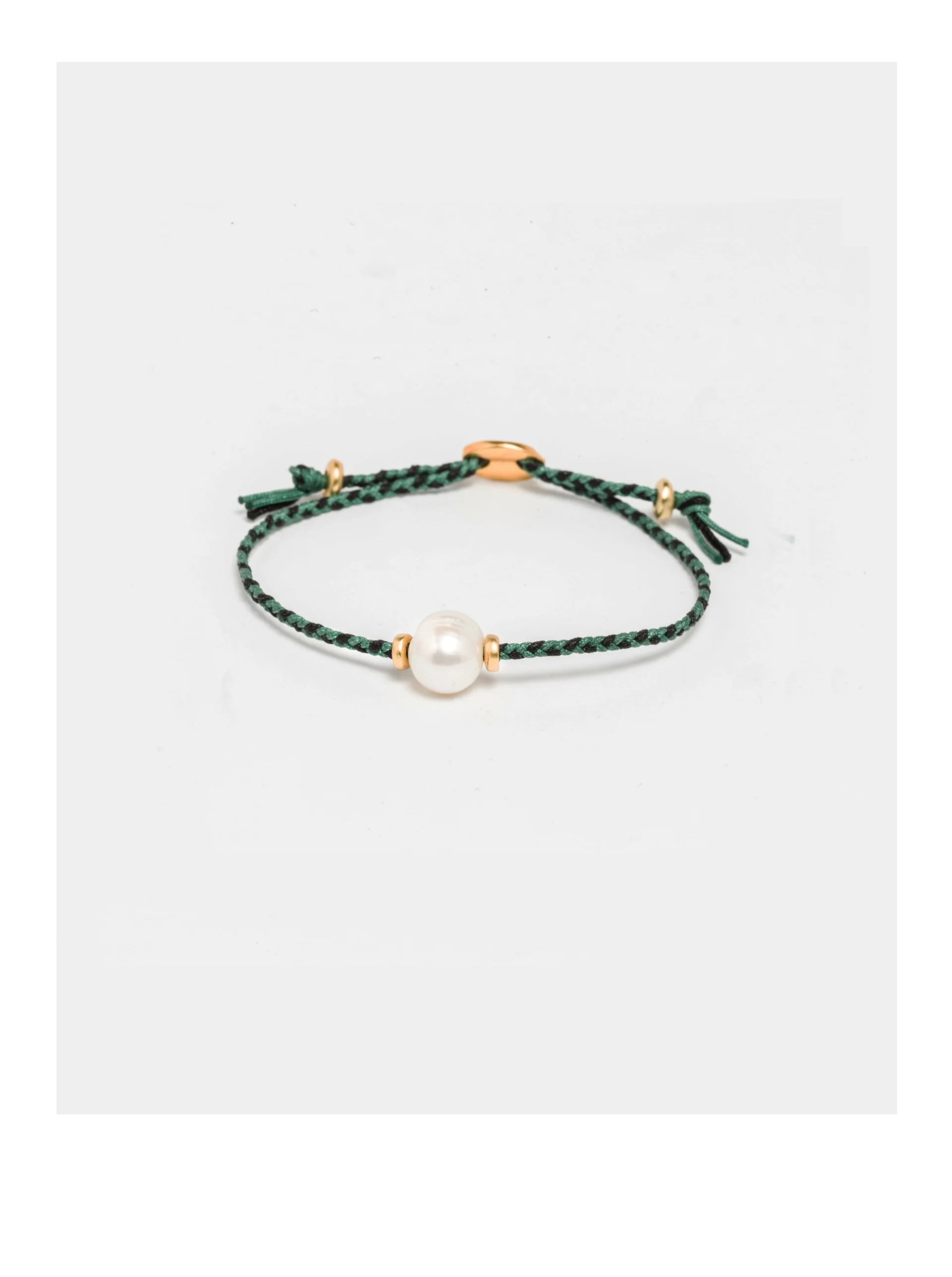 BIG FRESHWATER BRACELET EMERALD / BLACK