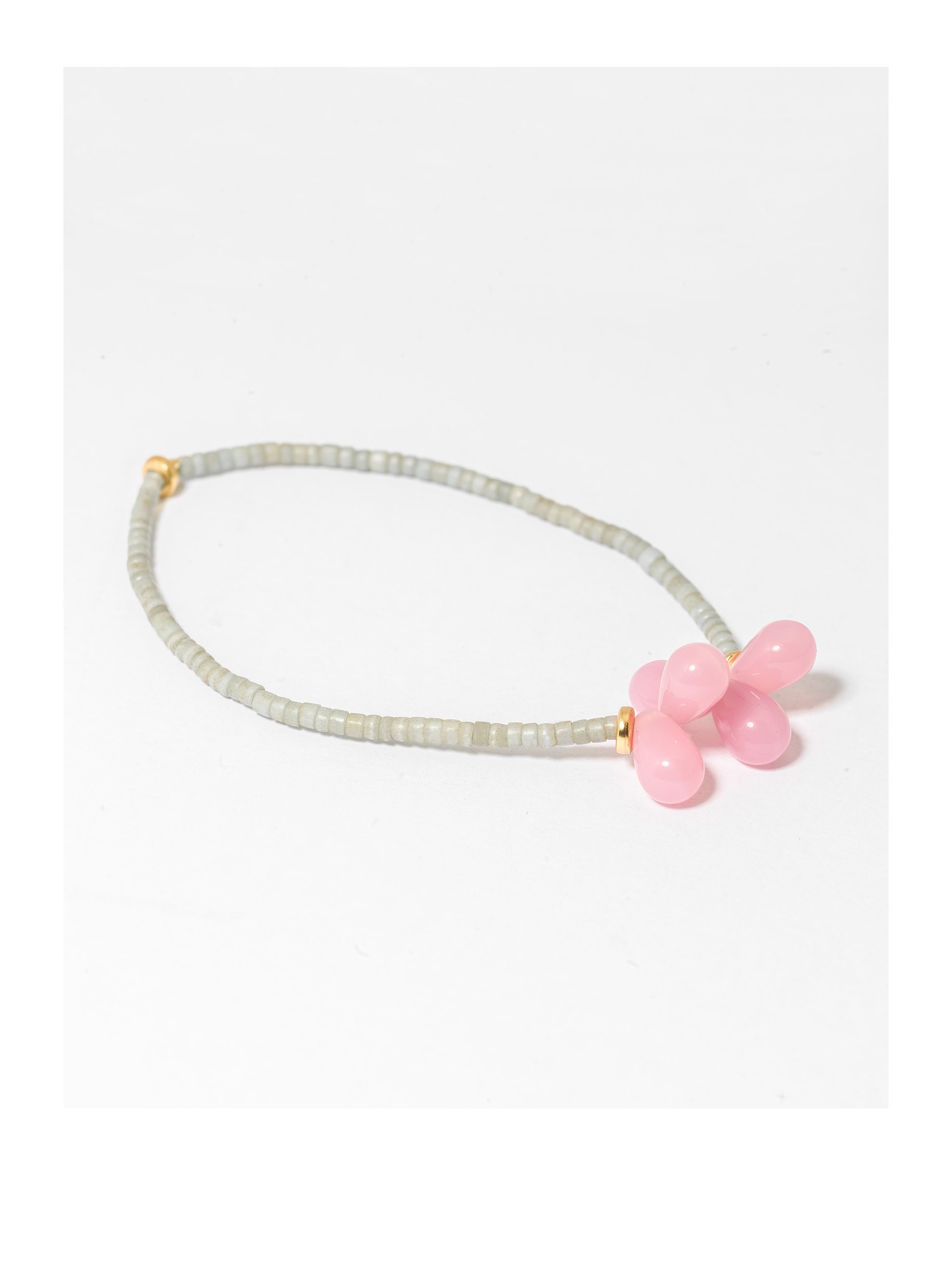 NEW ! LIMITED LUCKY DROPS BRACELET LIGHT GREY / ROSE