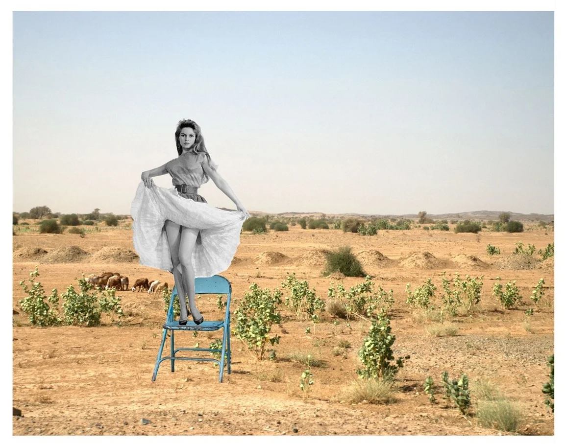 Levitation: Brigitte Bardot digital collage, 30cm x 40cm, 2013.