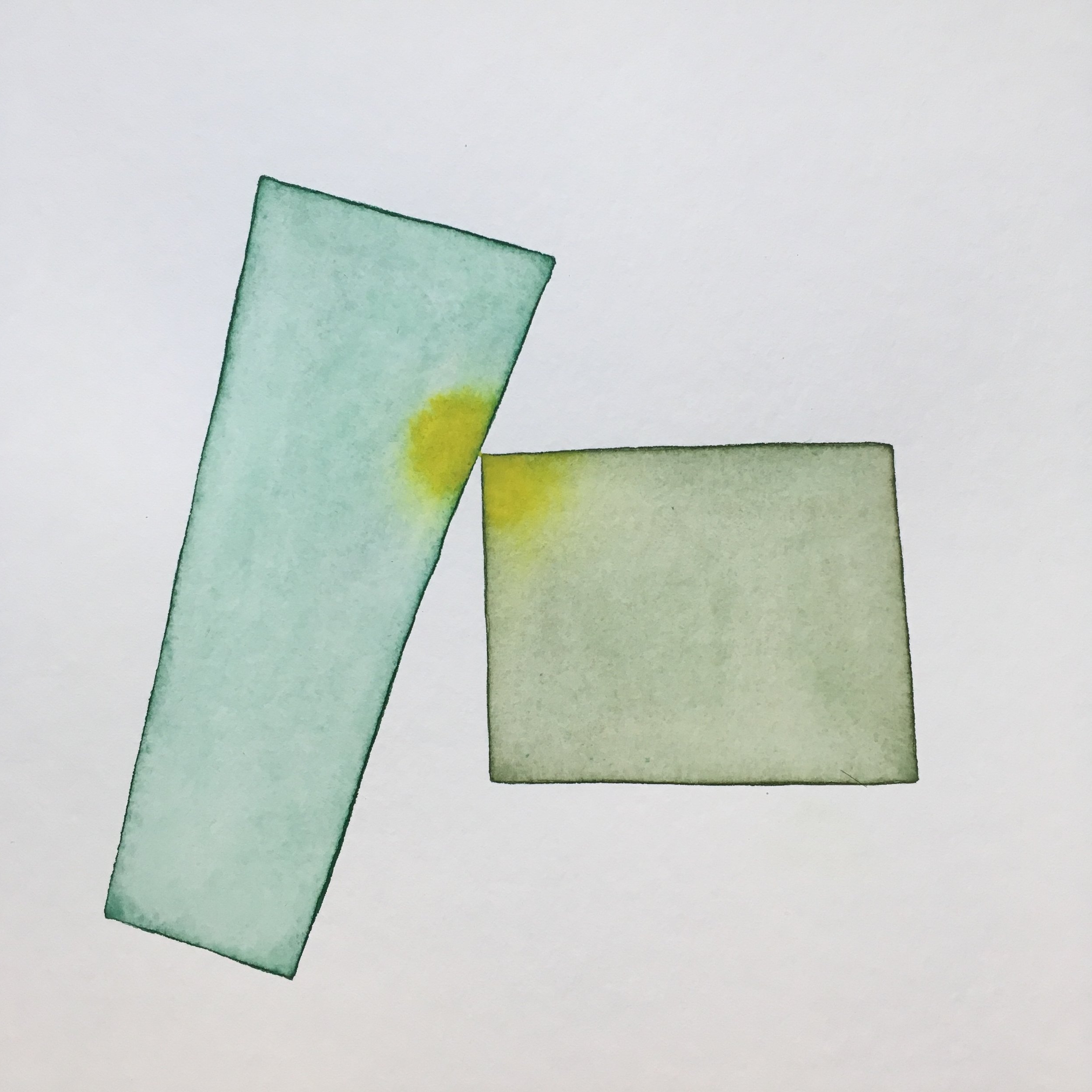  Geome series, watercolour, 30cm x 30cm, 2018. 