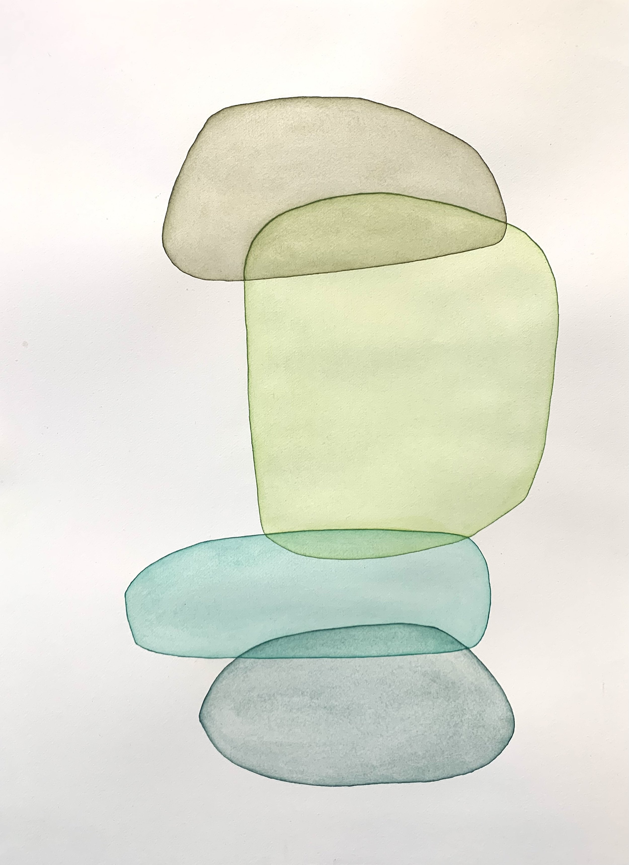  Cairn series, watercolour on paper, 45cm x 61cm, 2024 