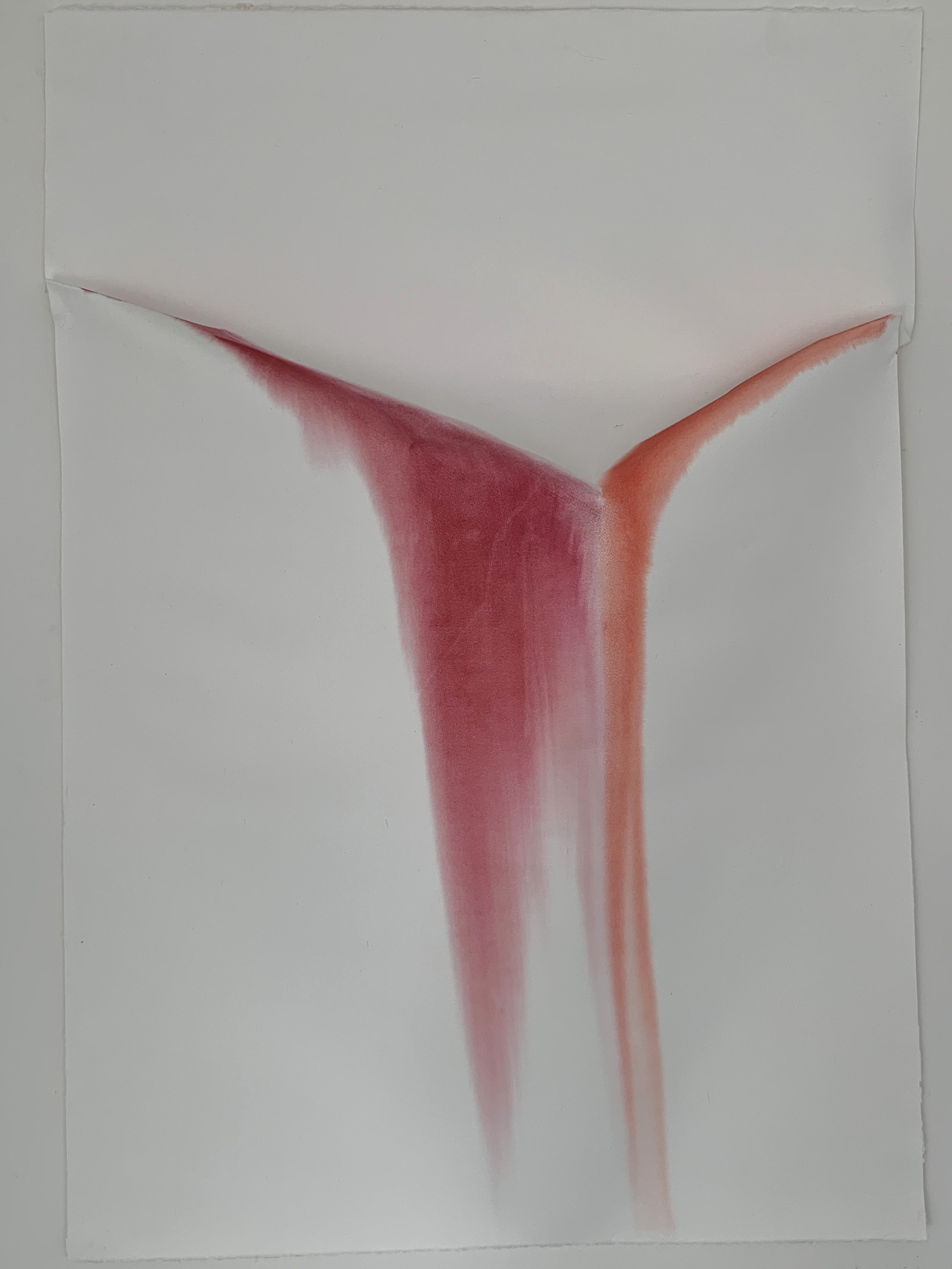  Fold and fall, watercolour on paper, 100cm x 150cm, 2024 
