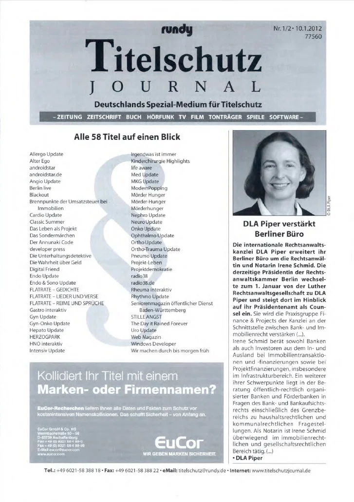 Titelschutzjournal 10.01.2012 PDF Download