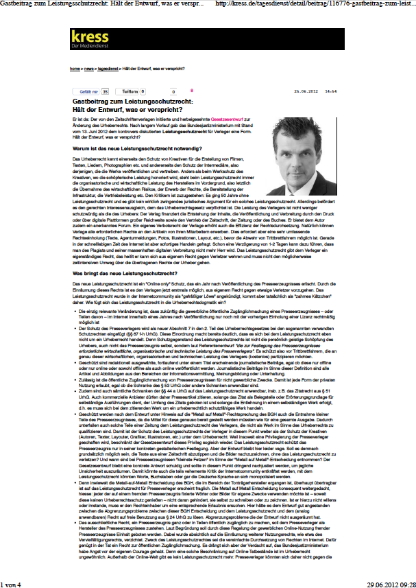 kressreport 20.06.2012 PDF Download