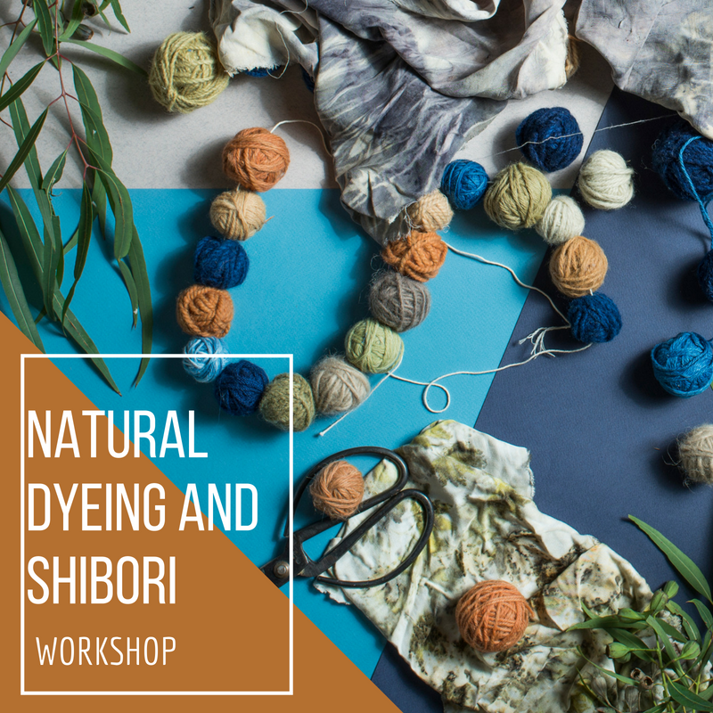 Shibori Fabric Dyeing with Natural Dye
