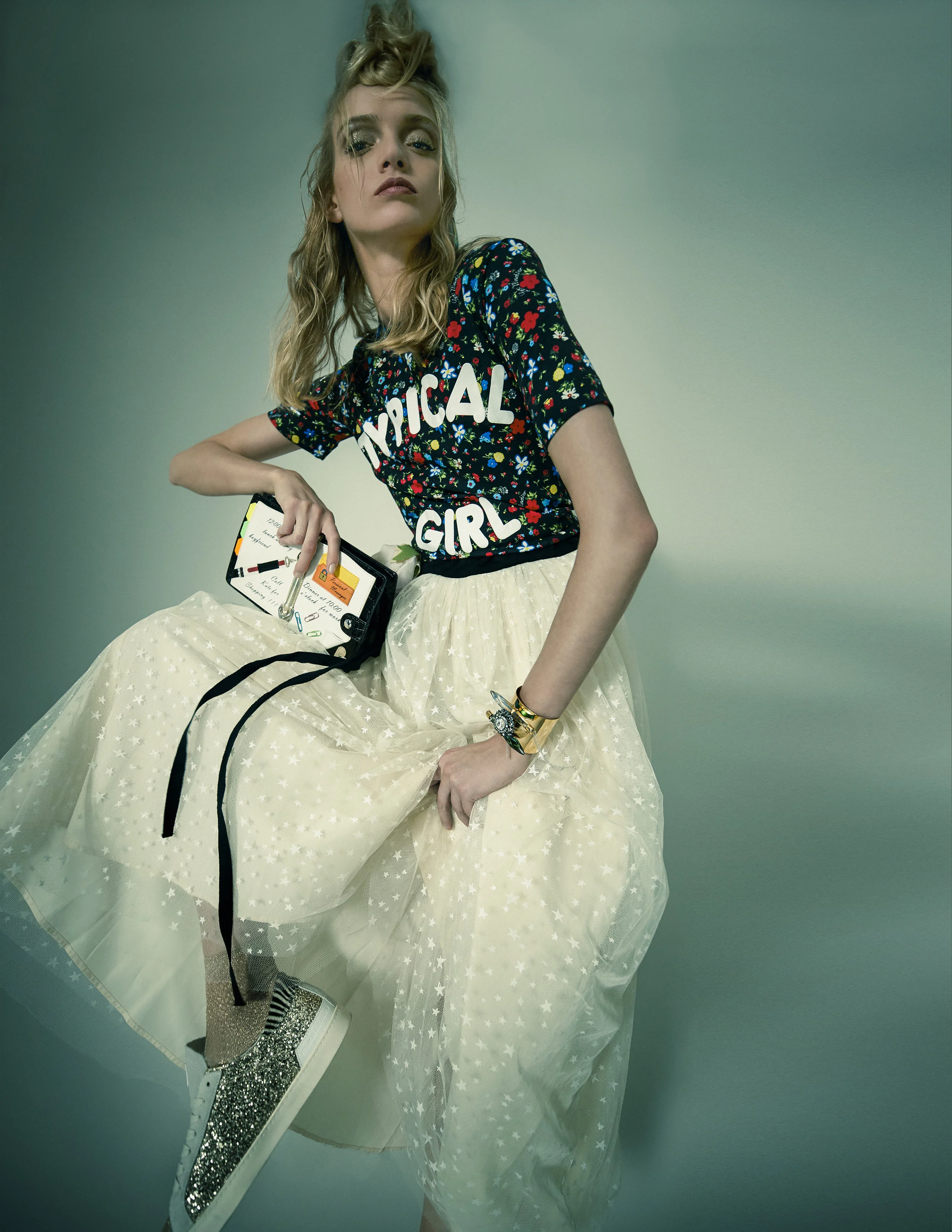 Dress – ValentinoT-Shirt – Moschino Shoes – D.A.T.E. Bag – BraccialiniJewellery – Sciumé