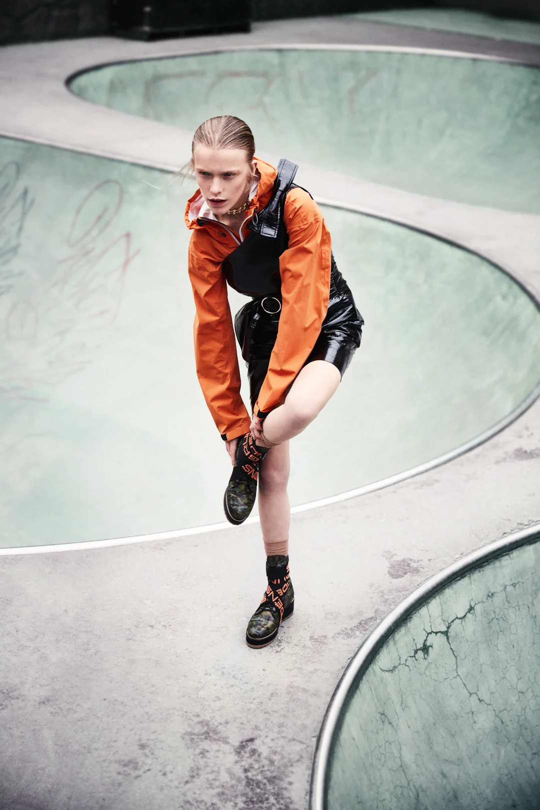 Jacket - Grundéns Dress - Baum Und Pferdgarten Necklace – Monki Boots- Reschia Bands (on boots) - Grundens