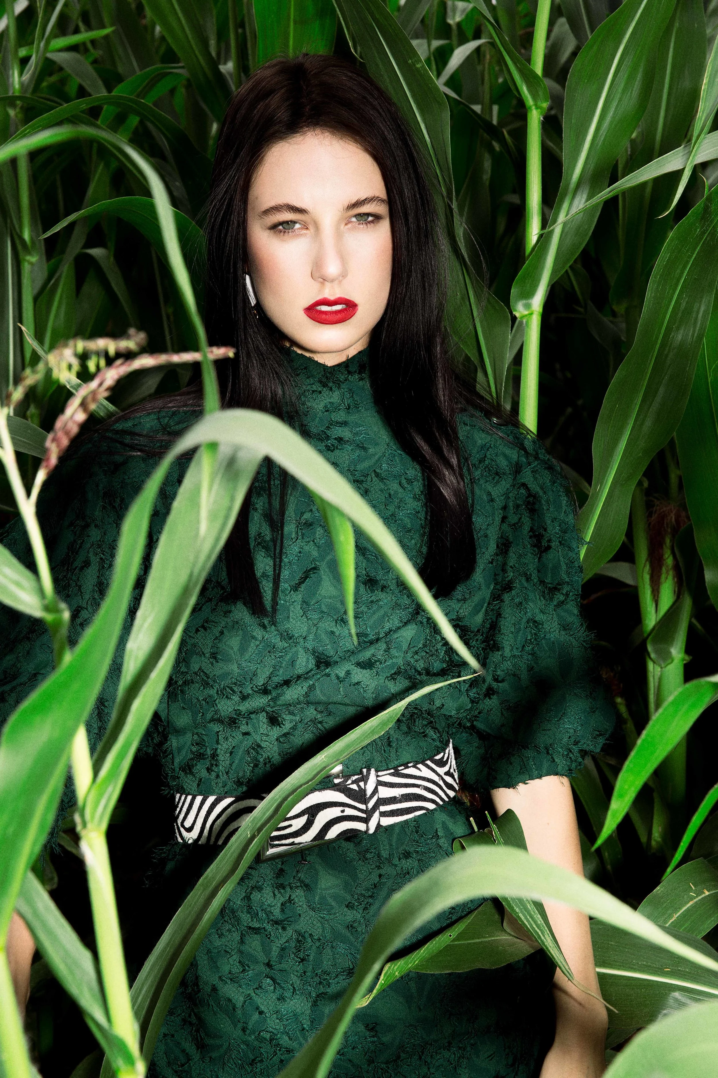 Green Dress - Zara @zara Zebra Print Belt – Isabel Marant @isabelmarant Boots – Zara @zara