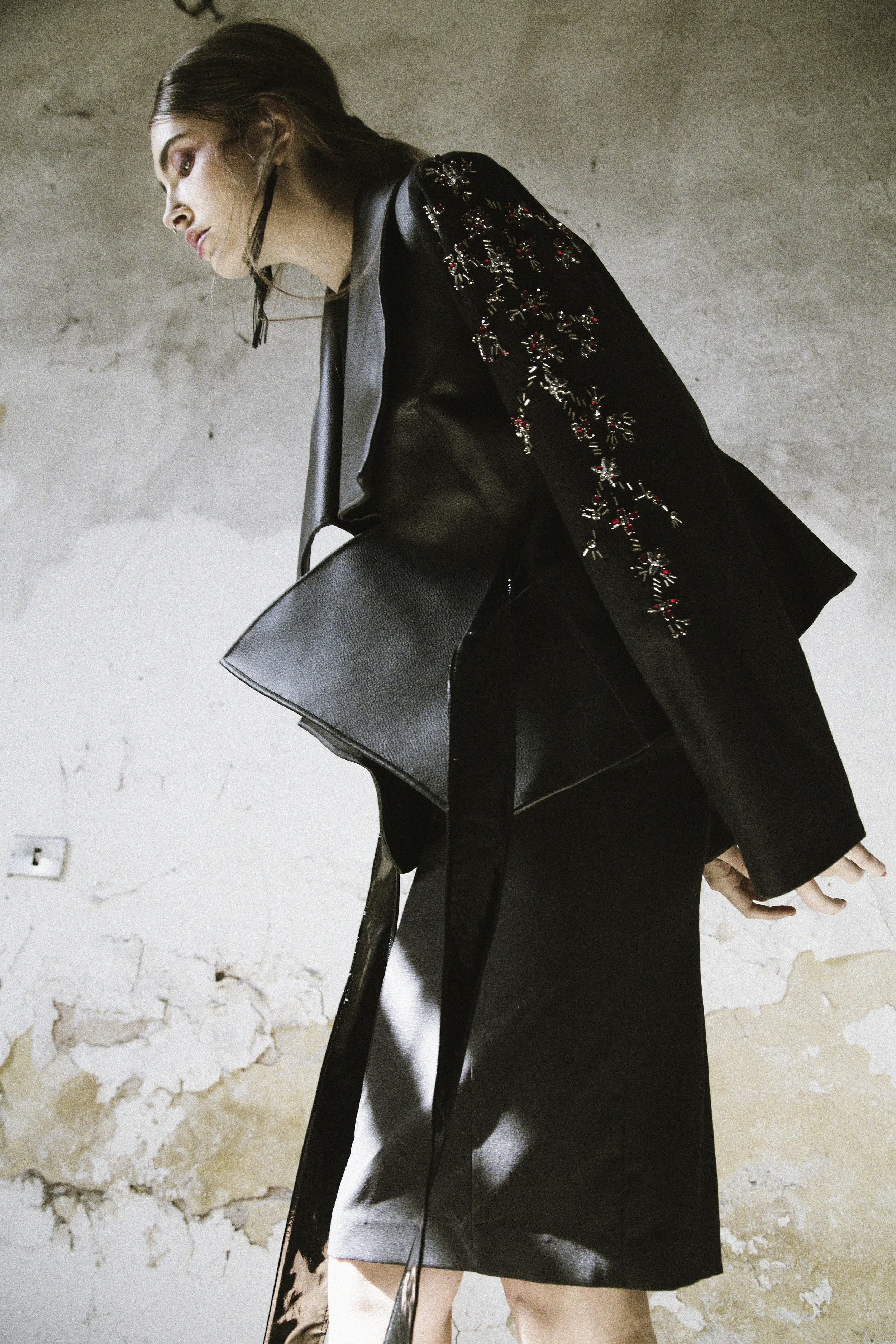 Jessica / Jacket: Simone Battista. Dress: Cristina Trabba. Earrings: H&M.