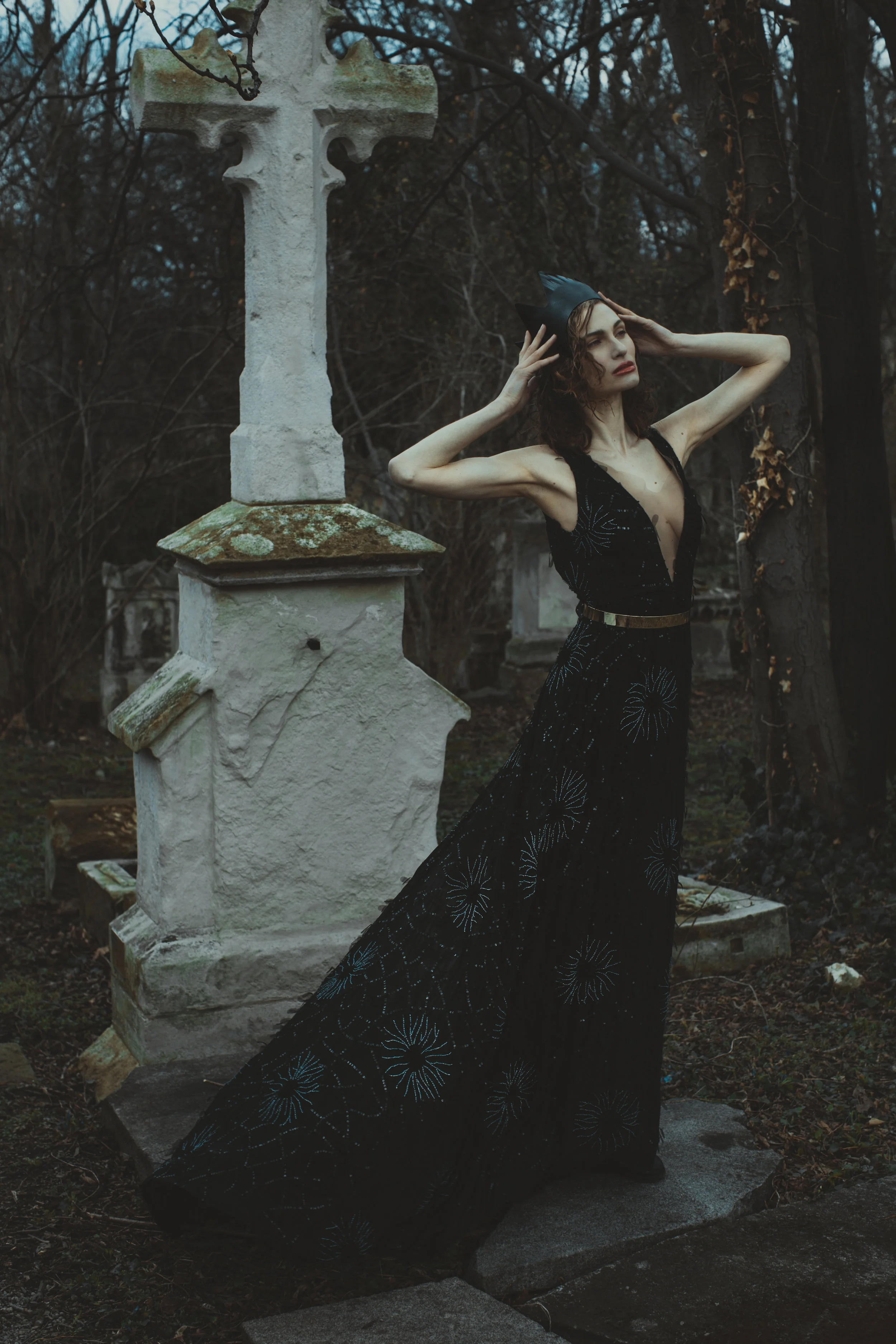 Dress: JCH Atelier Headpiece: And_I available at Runway Vienna Belt: Callisti Fashion