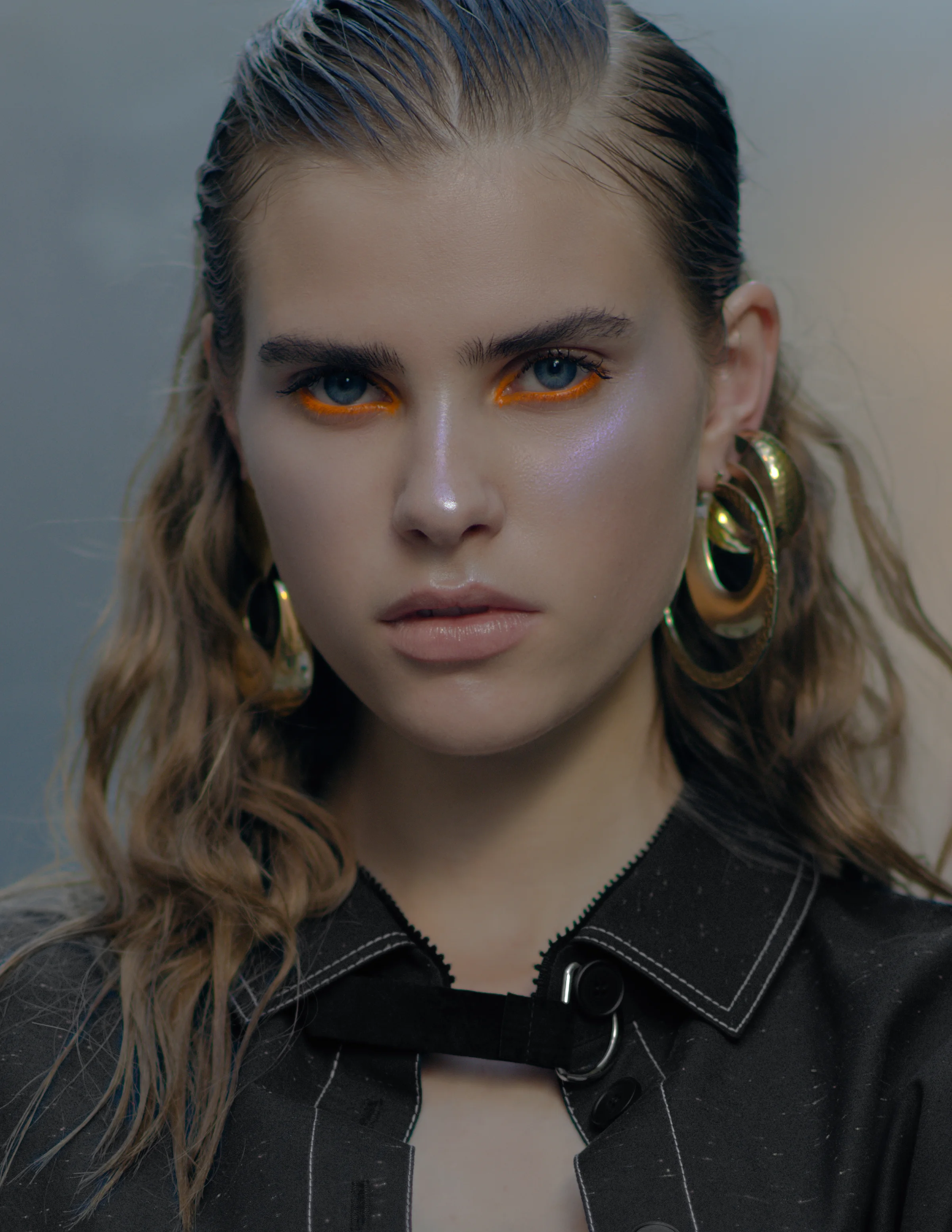 Parka PRZHONSKAYA Bracelet Stylist’s own Earrings Stylist’s own