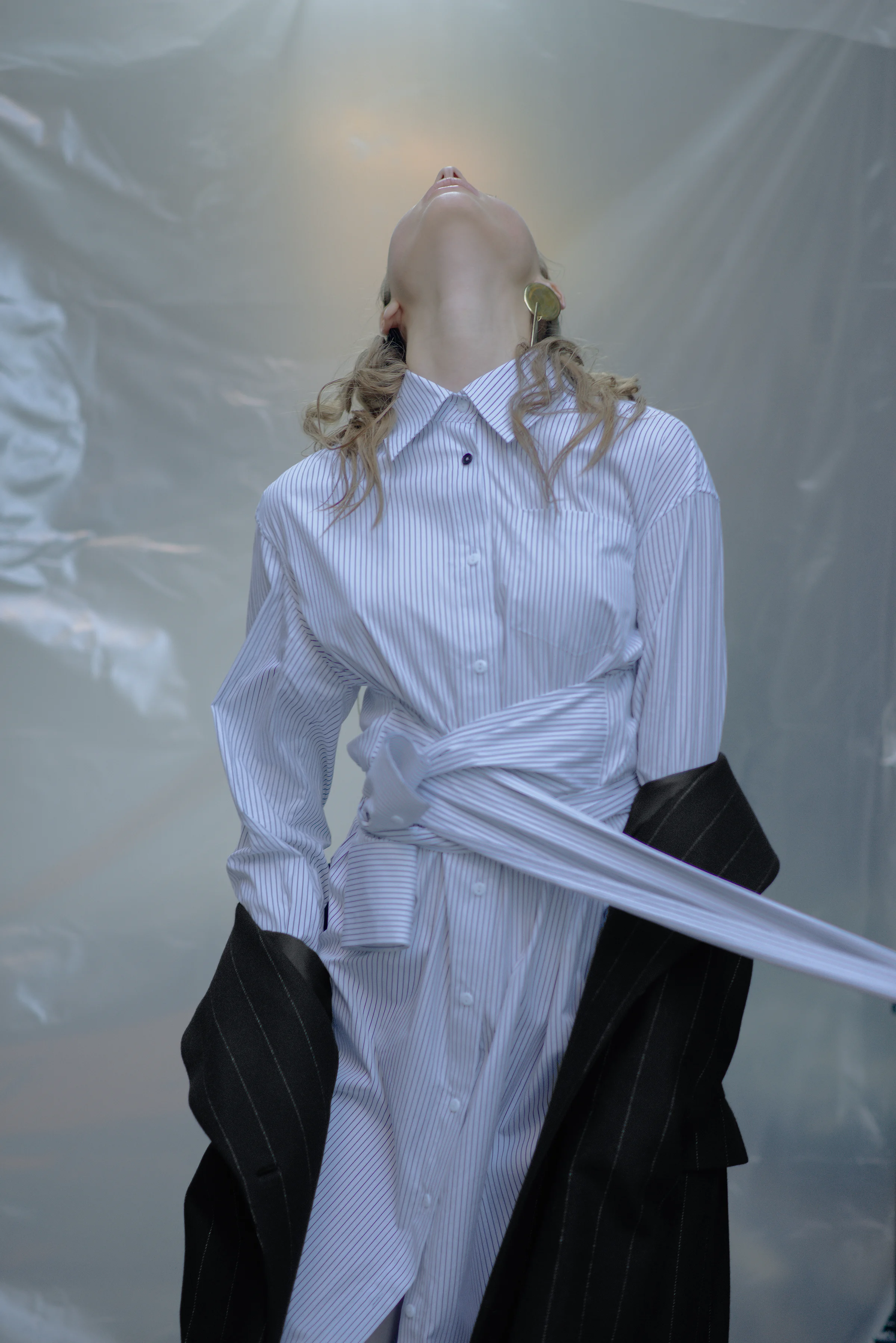 Coat BEVZA Shirt dress CHAKSHYN Earring Stylist’s own