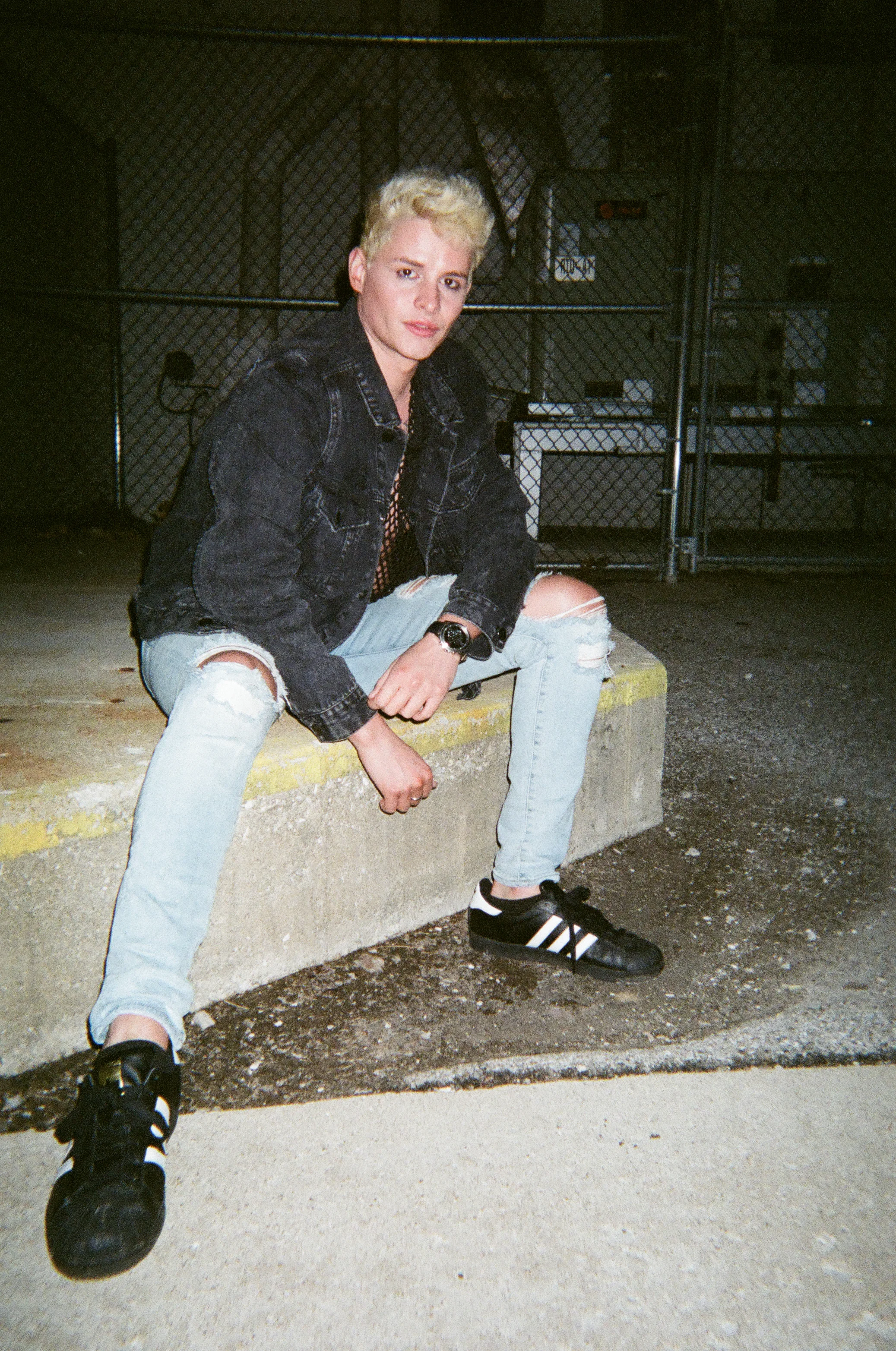 Denim Jacket: Forever 21, Shirt: Fashion Nova, Jeans: H&M, Shoes: Adidas, Watch: Armani Exchange