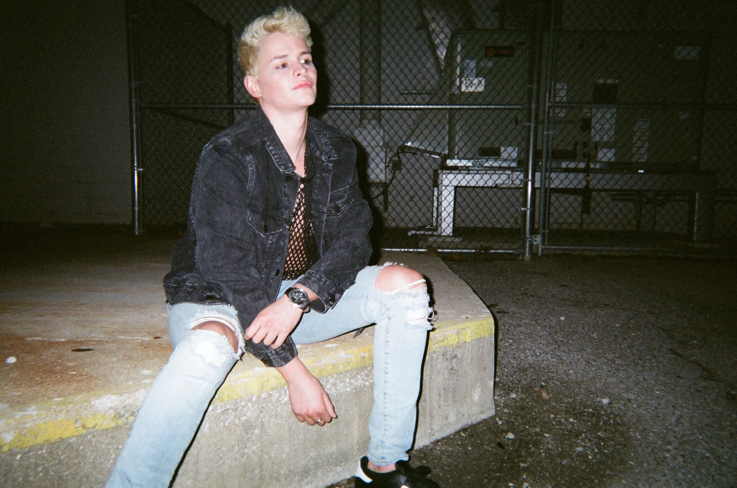 Denim Jacket: Forever 21, Shirt: Fashion Nova, Jeans: H&M, Shoes: Adidas, Watch: Armani Exchange