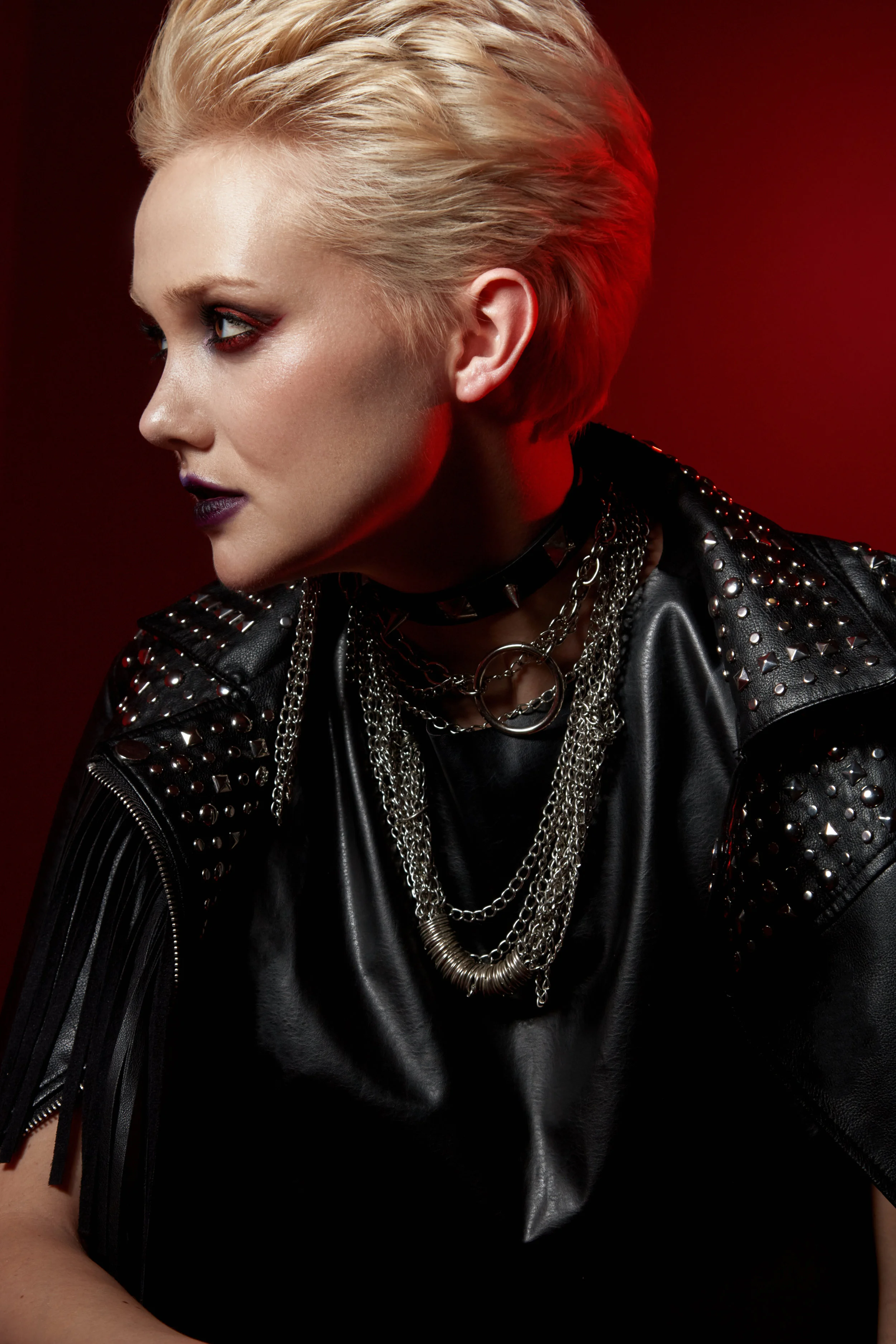 Leather jacket - Nadezda Sizova Jacket, Chains - Stylist property