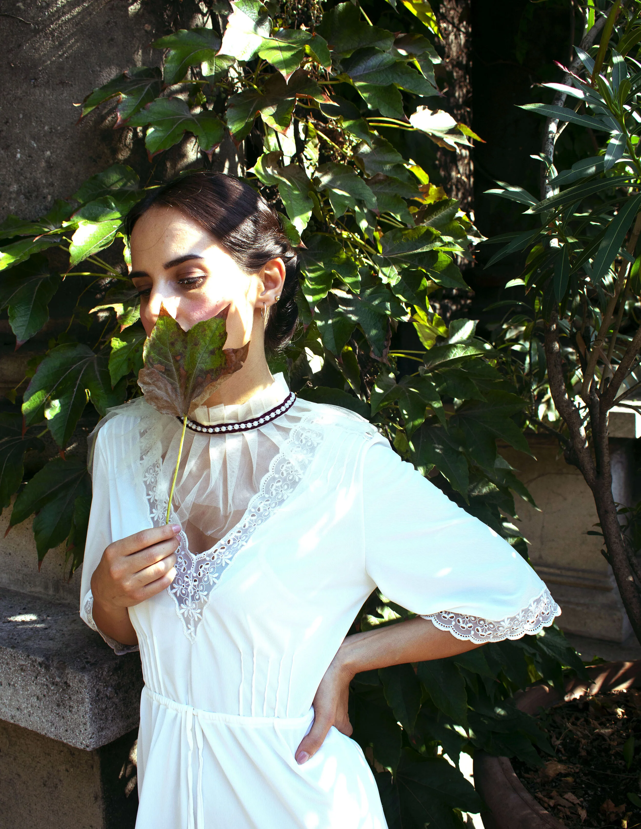 Vintage Dress by Humana Vintage Milan Accessories by Aldo