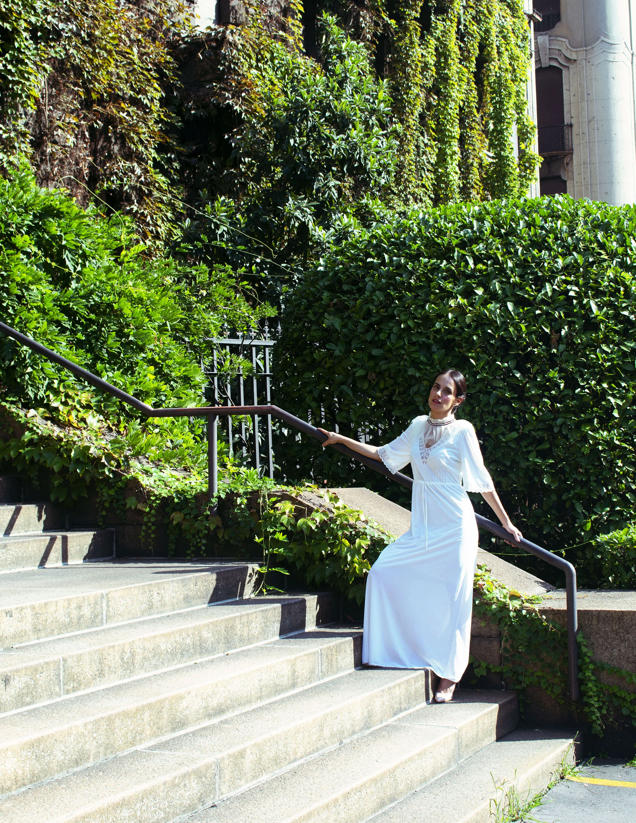 Vintage Dress by Humana Vintage Milan Accessories by Aldo