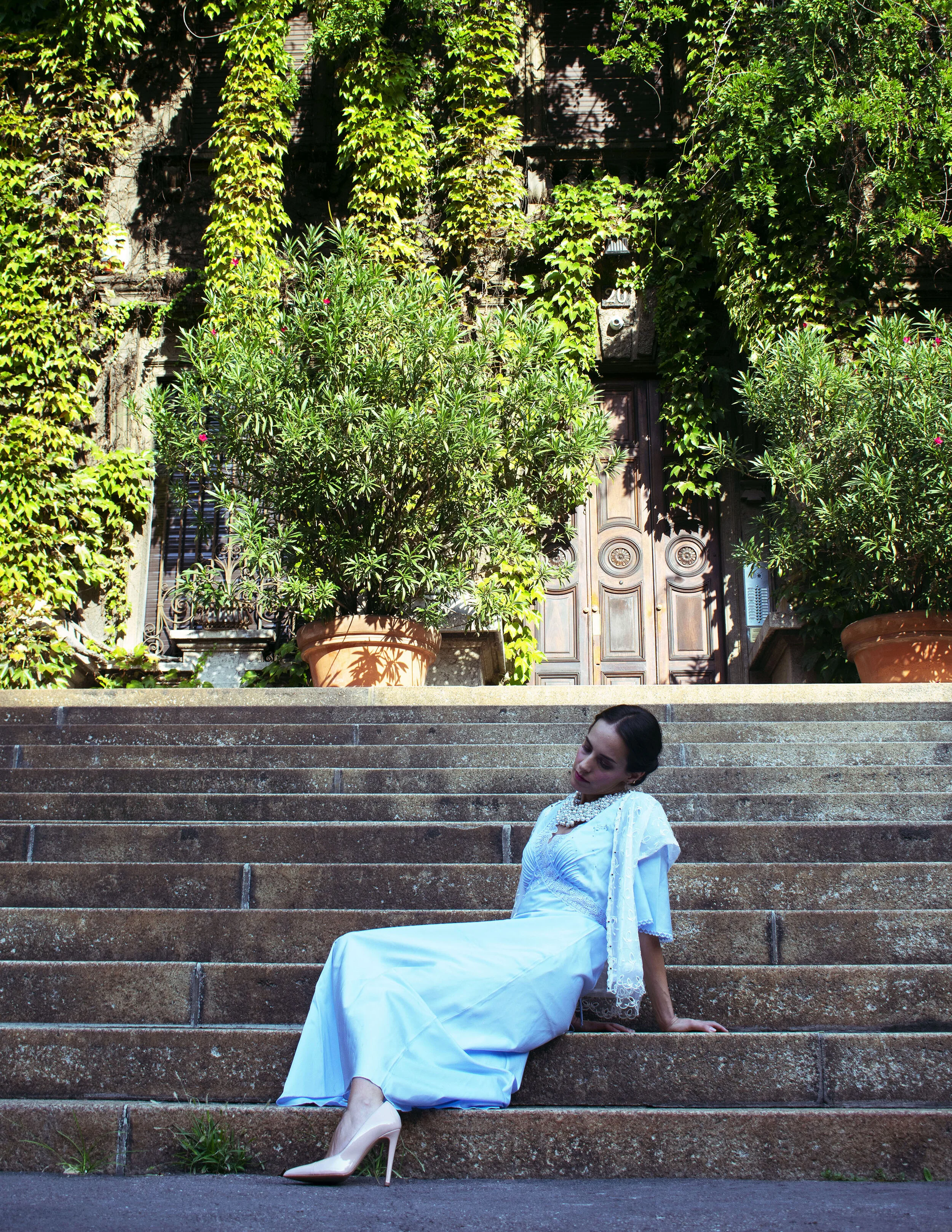 Vintage Dress by Humana Vintage Milan Accessories by Aldo