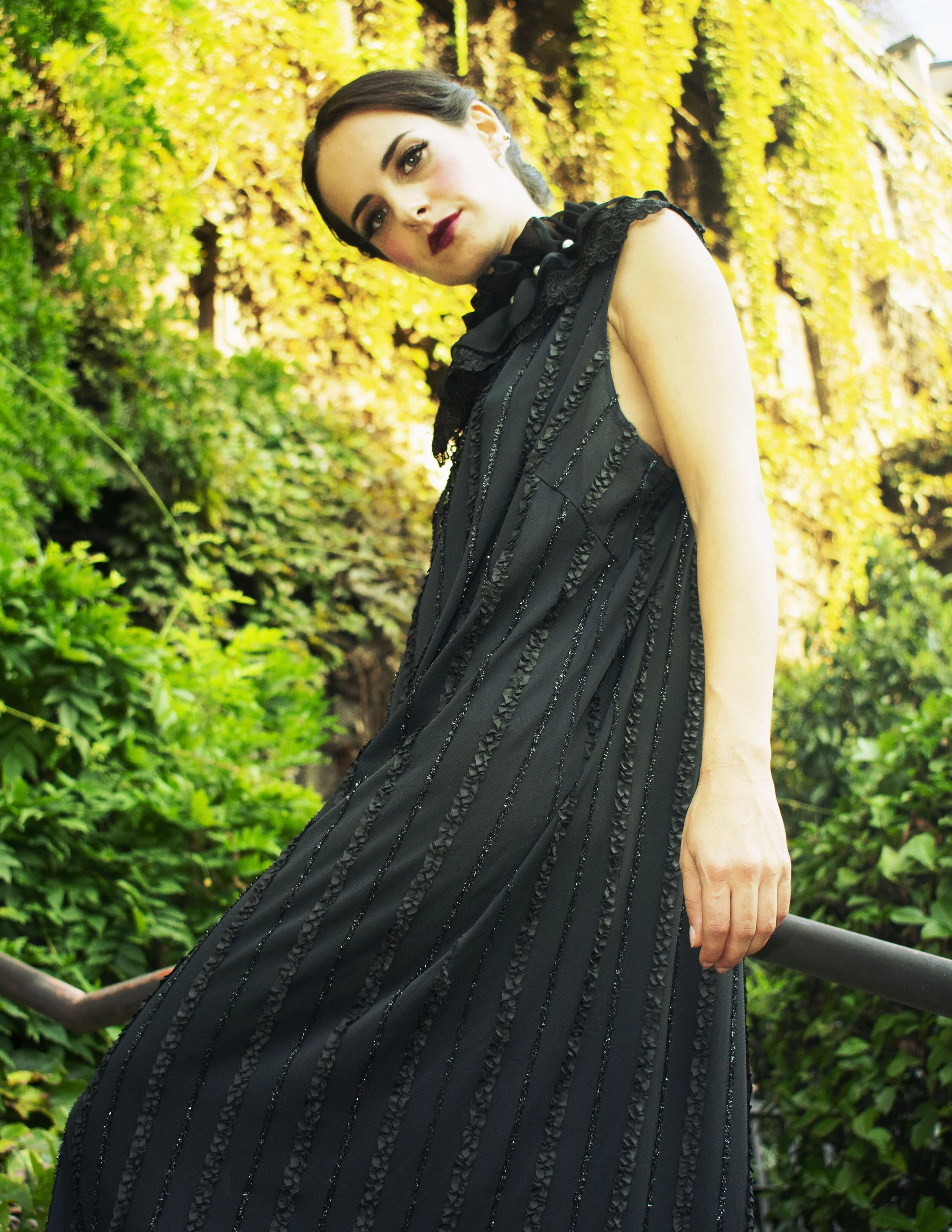 Vintage Dress by Humana Vintage Milan Accessories by Aldo