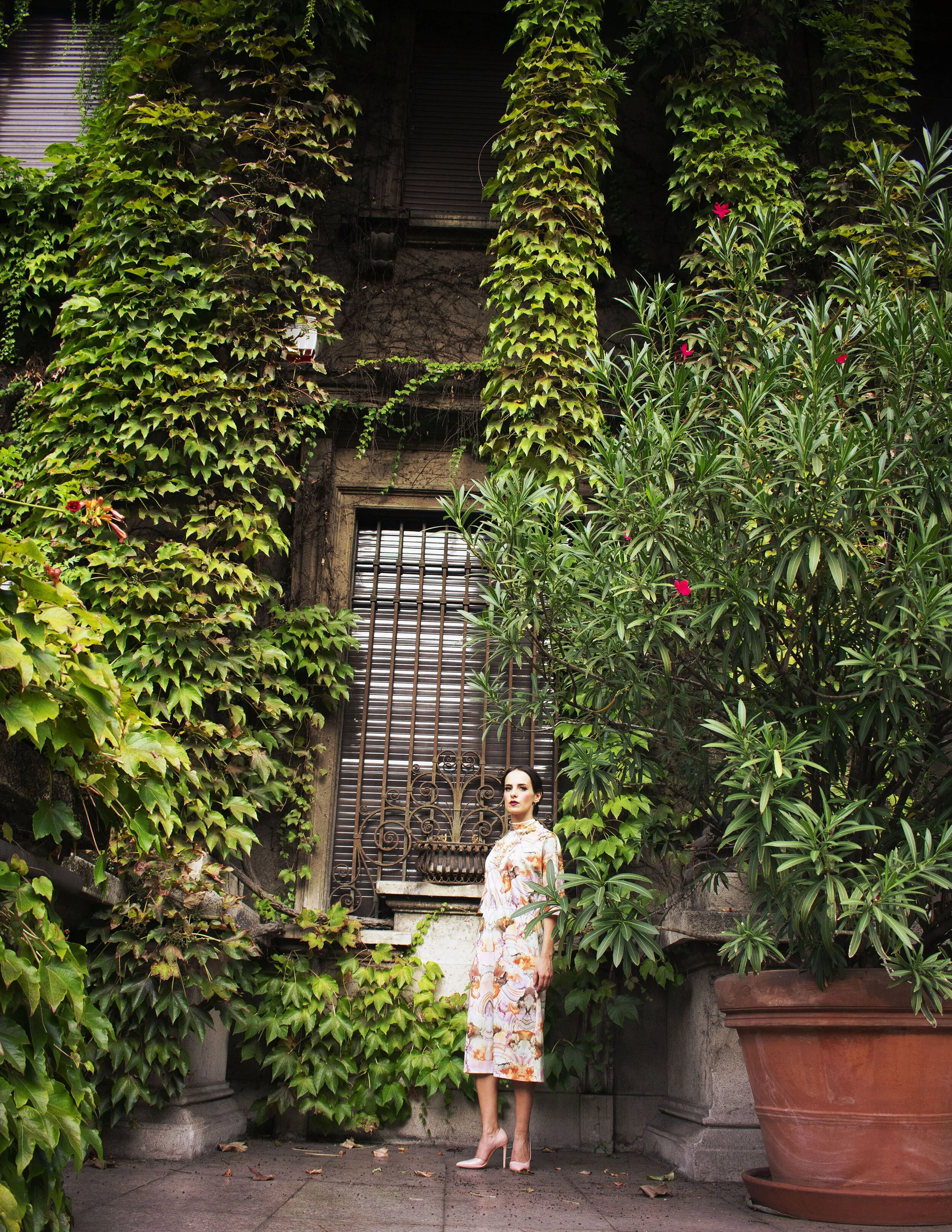 Vintage Dress by Humana Vintage Milan Accessories by Aldo