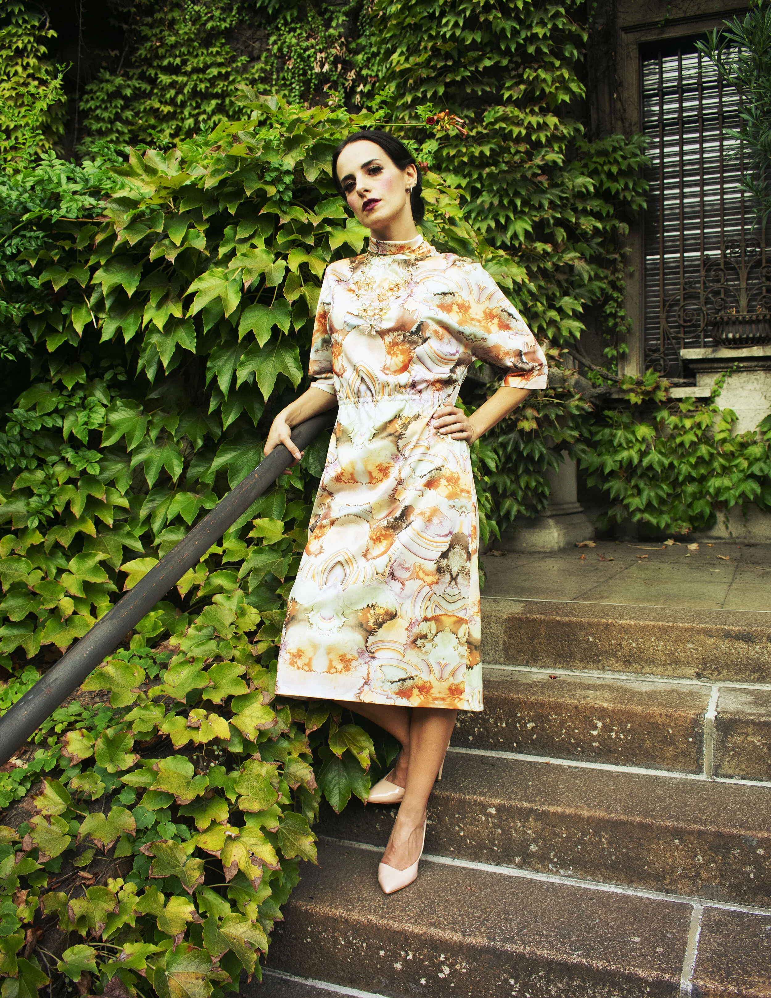 Vintage Dress by Humana Vintage Milan Accessories by Aldo