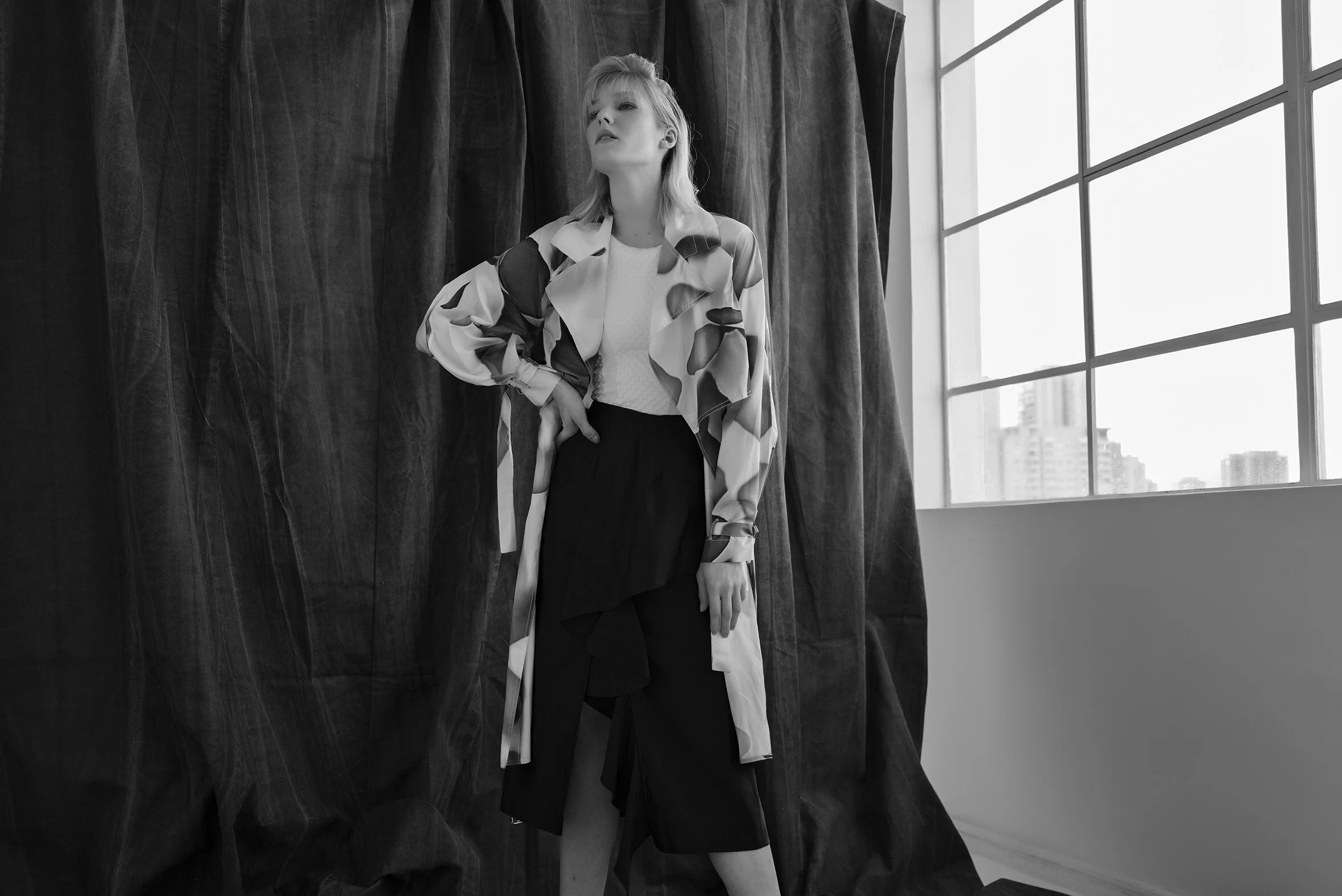 Coven cape and skirt Maison Alexandrine body Morena Rosa shoes