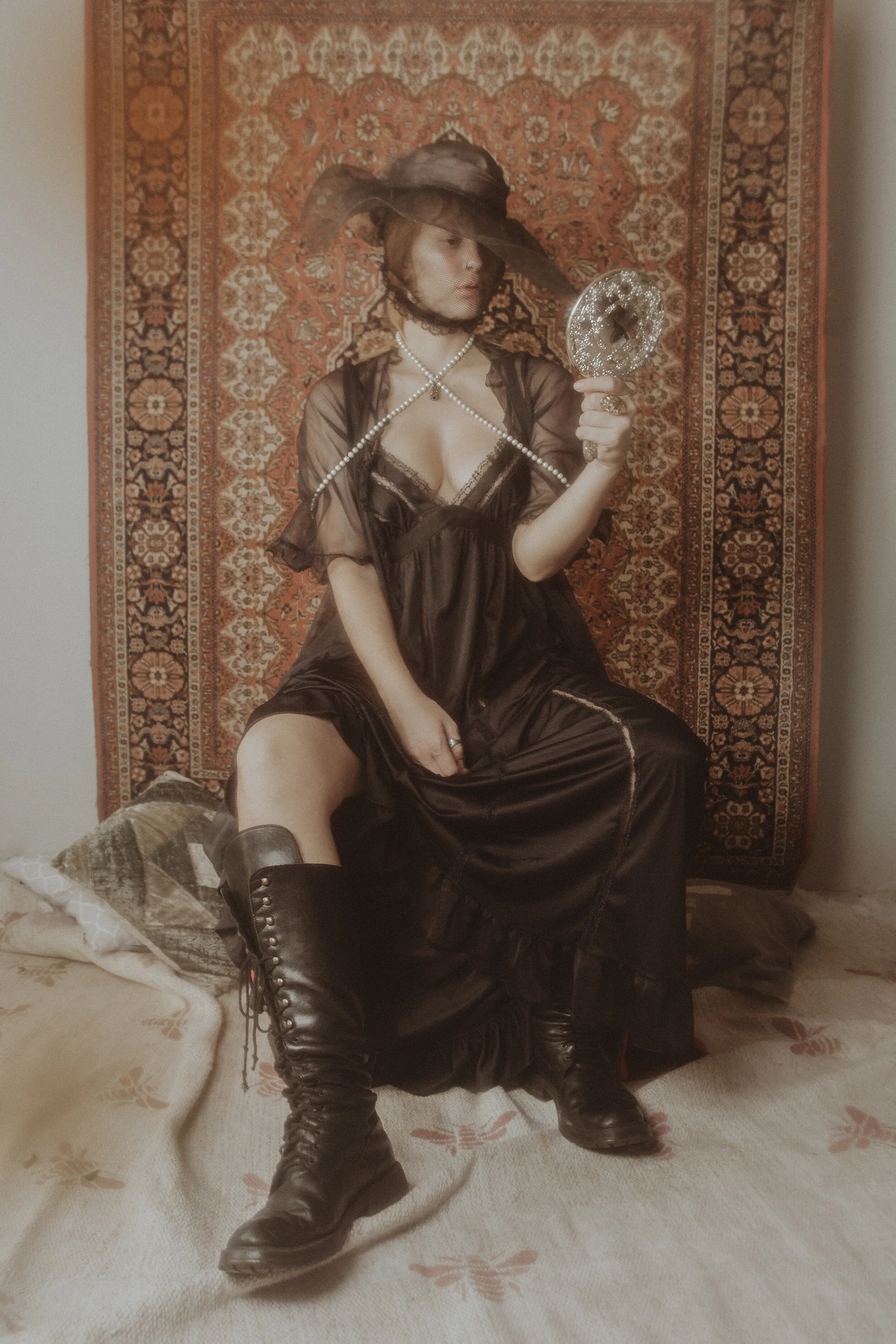 Photographer: Tainá Bernard Wardrobe Stylist: Nina Hoffmann Model: Ana Damschi @Rock MGT Wardrobe Credits: Vintage