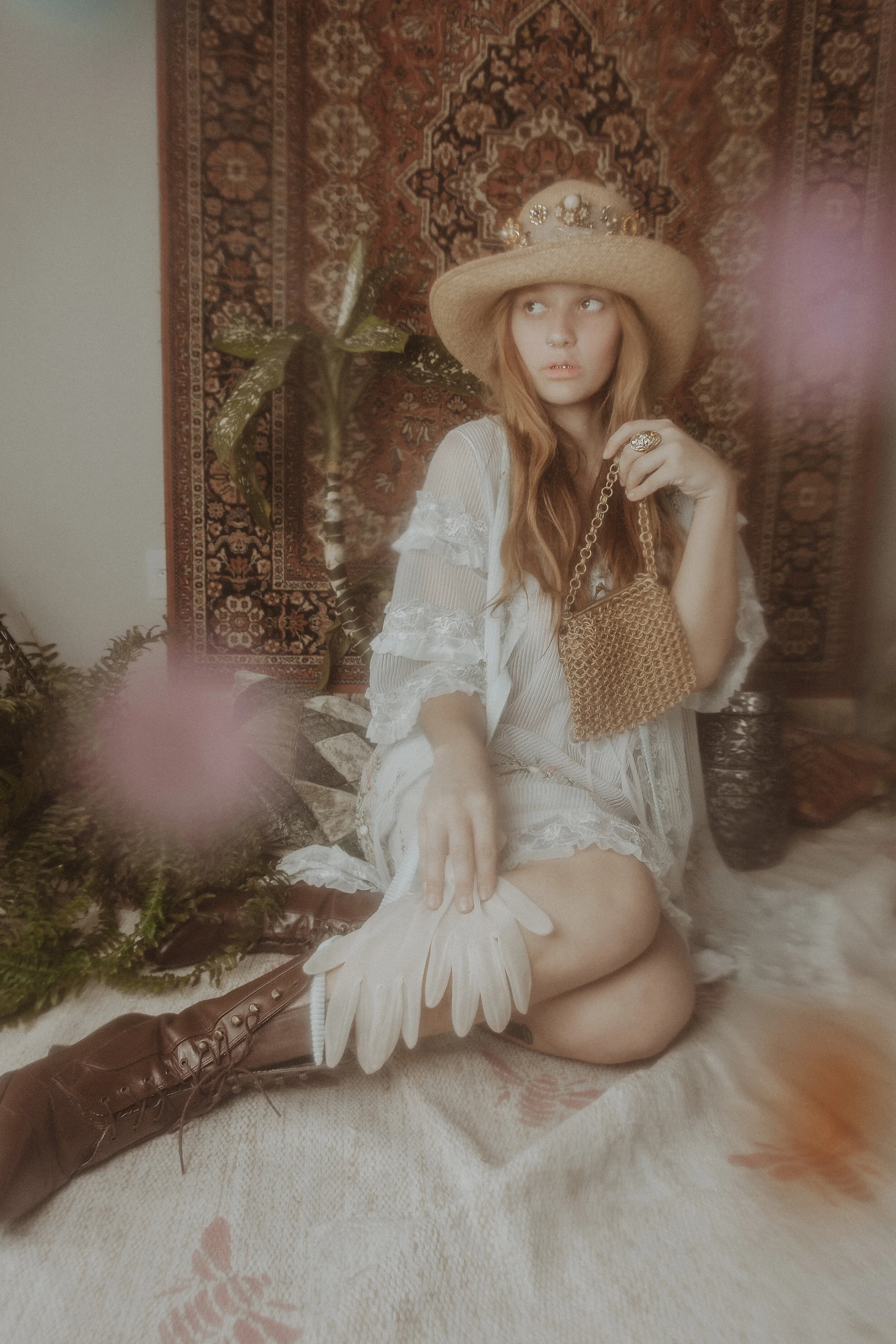 Photographer: Tainá Bernard Wardrobe Stylist: Nina Hoffmann Model: Ana Damschi @Rock MGT Wardrobe Credits: Vintage