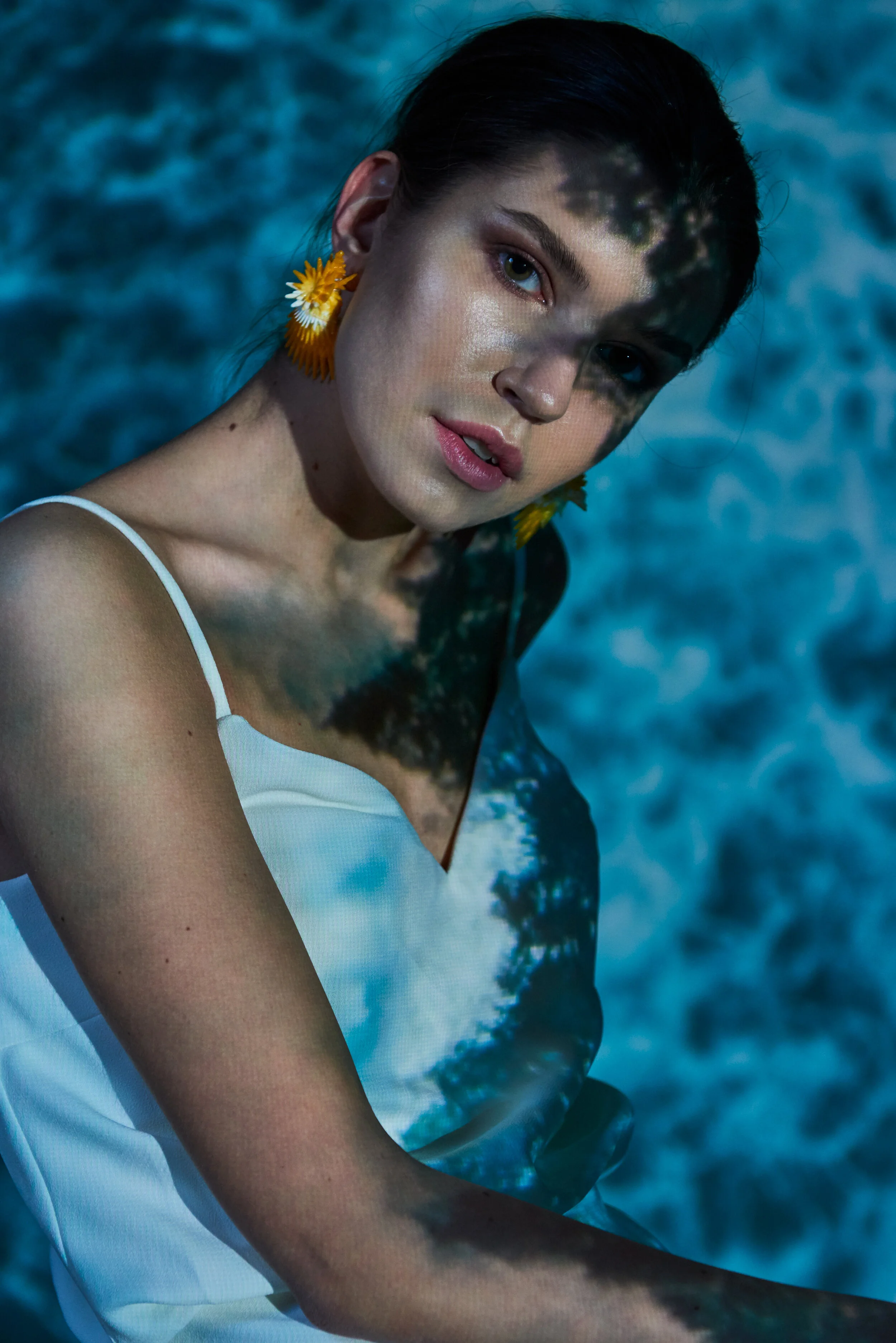 Photographer: Tomjuskevicius Model: Kornelija Lankininkaite Wardrobe Stylist: Kamile Bukauskaite Makeup Artist: Rusne Gabriele Donaityte Wardrobe credits: Earrings: S'j Dress: Be Lady