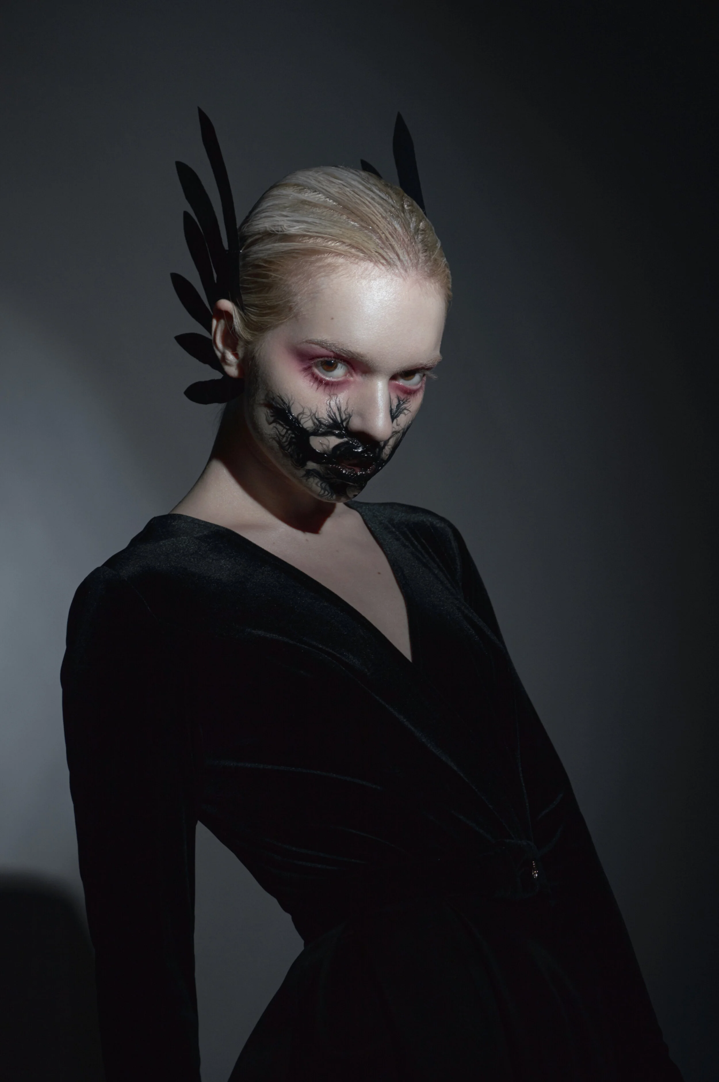 Photographer: Anastasiya Murzova Female Model: Elizaveta Bondarenko Creative Director/Makeup Artist/Accessory Designer/Hair Stylist: Alvina Ryazanova Wardrobe Credits: Dress by Tat'yana Davidova