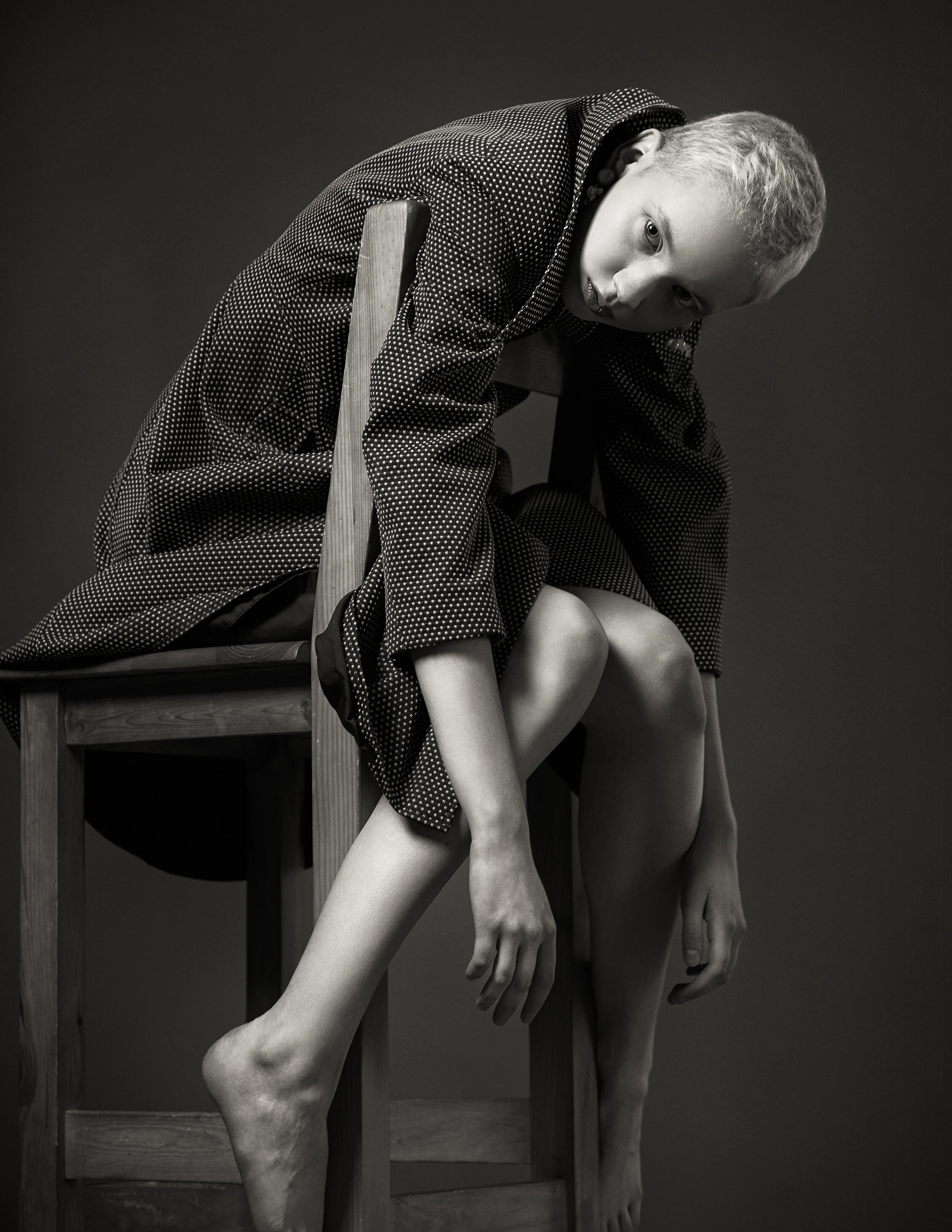 Photographer: Elena Mineeva Female Model: Kat @twainmanagement Makeup Artist: Catherine Antonova Stylist Assistant: Renata Raiskaya Assistant: Alexey Dimov Retoucher: Julia Mineeva Wardrobe Credits: Coat vintage