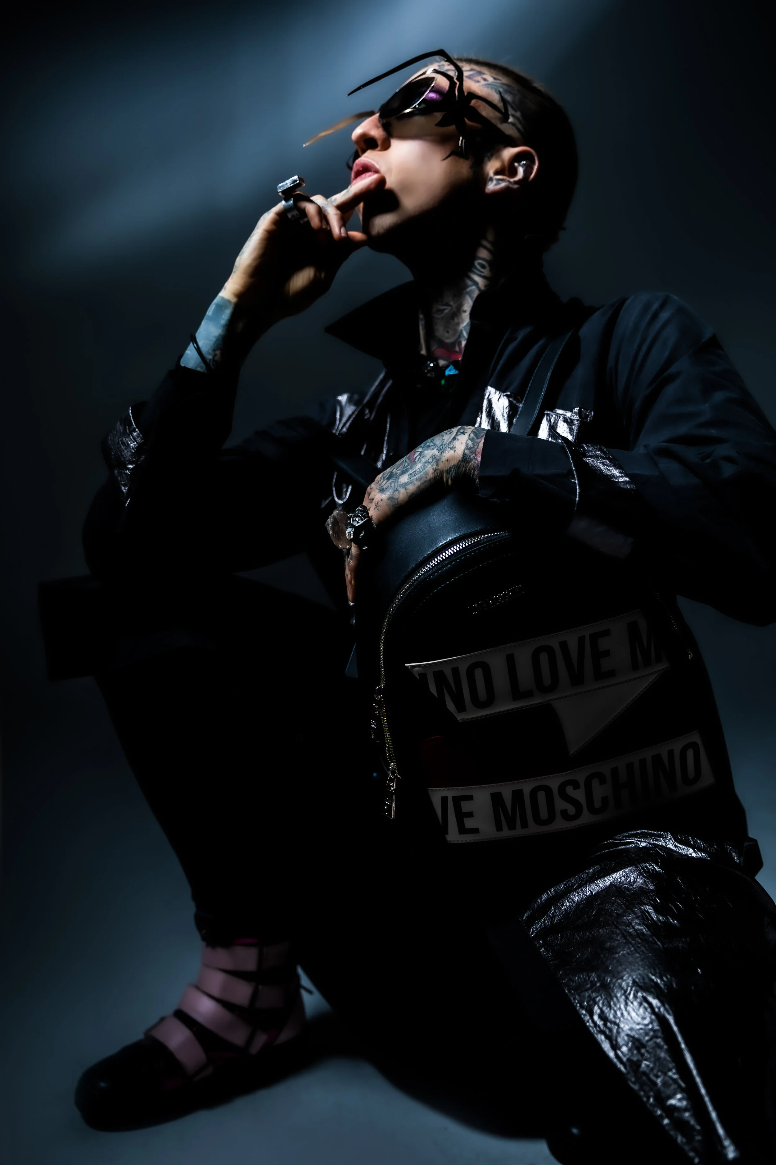 Photographer: Stephen Mihalchik Model/Creative Director: Chris Lavish Makeup Artist: Mitch Yoshida Art Director/Hair Stylist: Hair Stylist Jason Linkow Assistant: Jonathan Fang Wardrobe Credits: Chris wearing shirt 2 W N @2wnstyle Bag Moschino