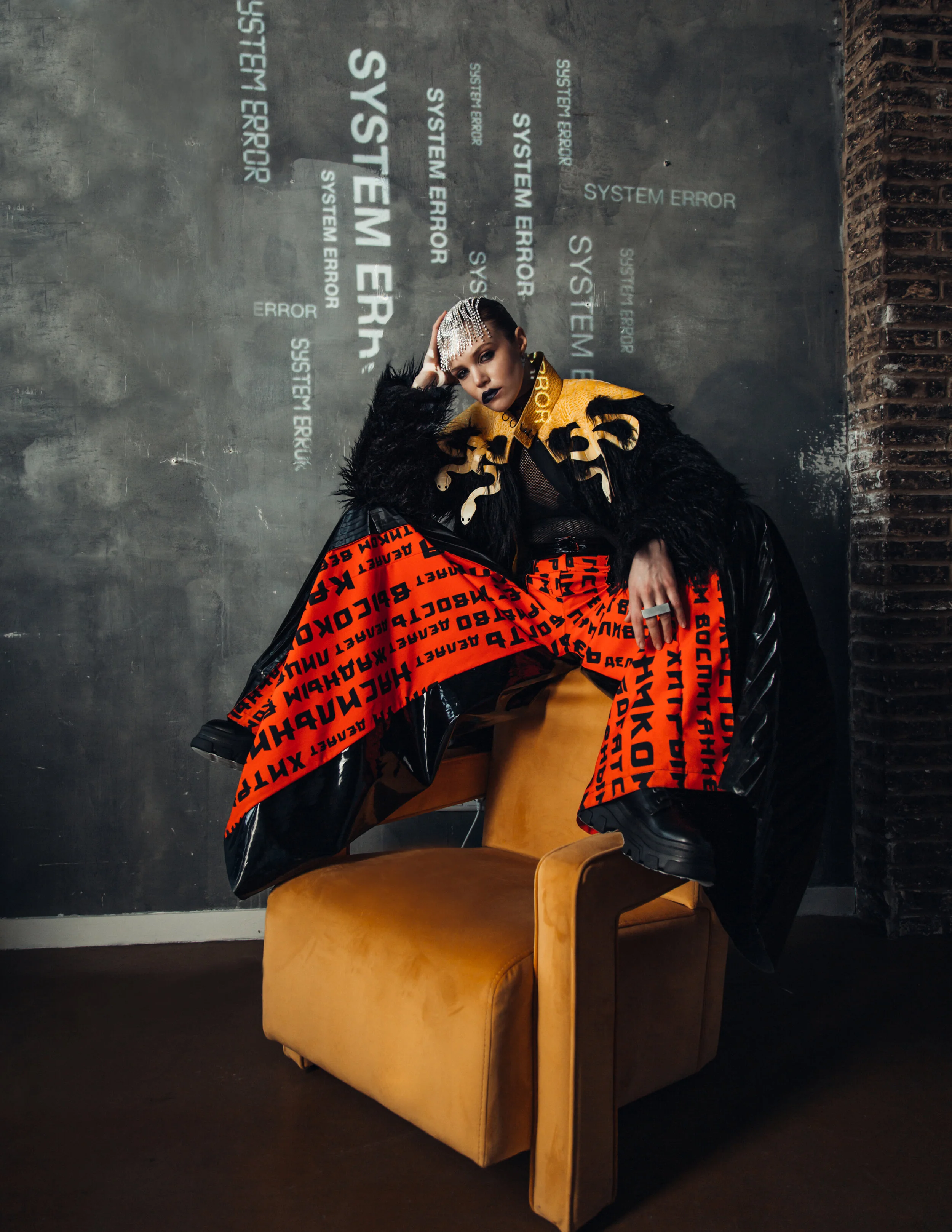 Photographer: Aleksandra Picard Model: Liza Serpova Makeup Artist: Margarita Koachman Hair Stylist: Maria Tueva Wardrobe Stylist: Kristina Krasovskaya Wardrobe Credits: Pants OLGA CHERNOSHEKOVA Coat OLGA CHERNOSHEKOVA T-shirt ANN DEMEULEME