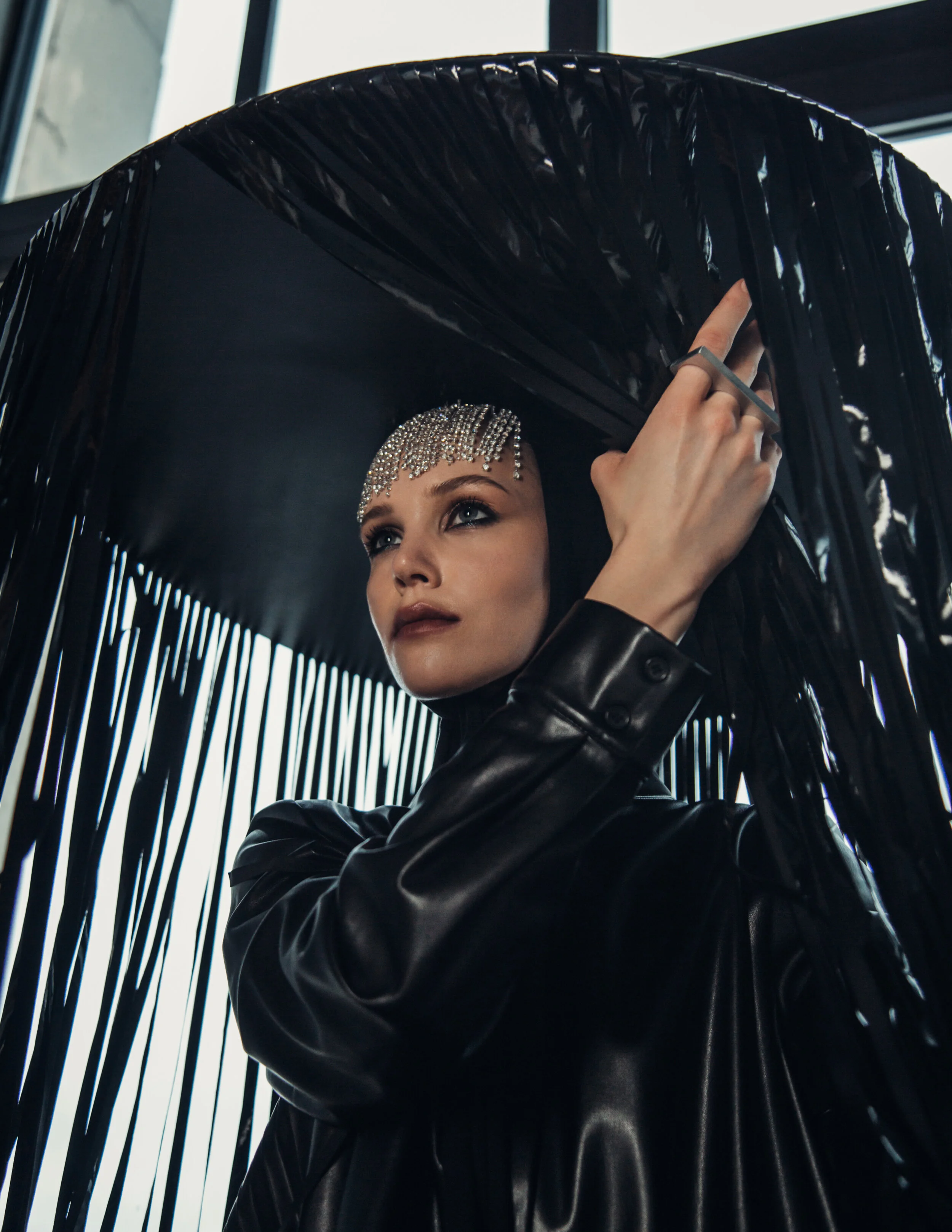 Photographer: Aleksandra Picard Model: Liza Serpova Makeup Artist: Margarita Koachman Hair Stylist: Maria Tueva Wardrobe Stylist: Kristina Krasovskaya Wardrobe Credits: Hat OLGA CHERNOSHEKOVA Dress &Other Stories Ring TECHNO TEKSTURA Sh