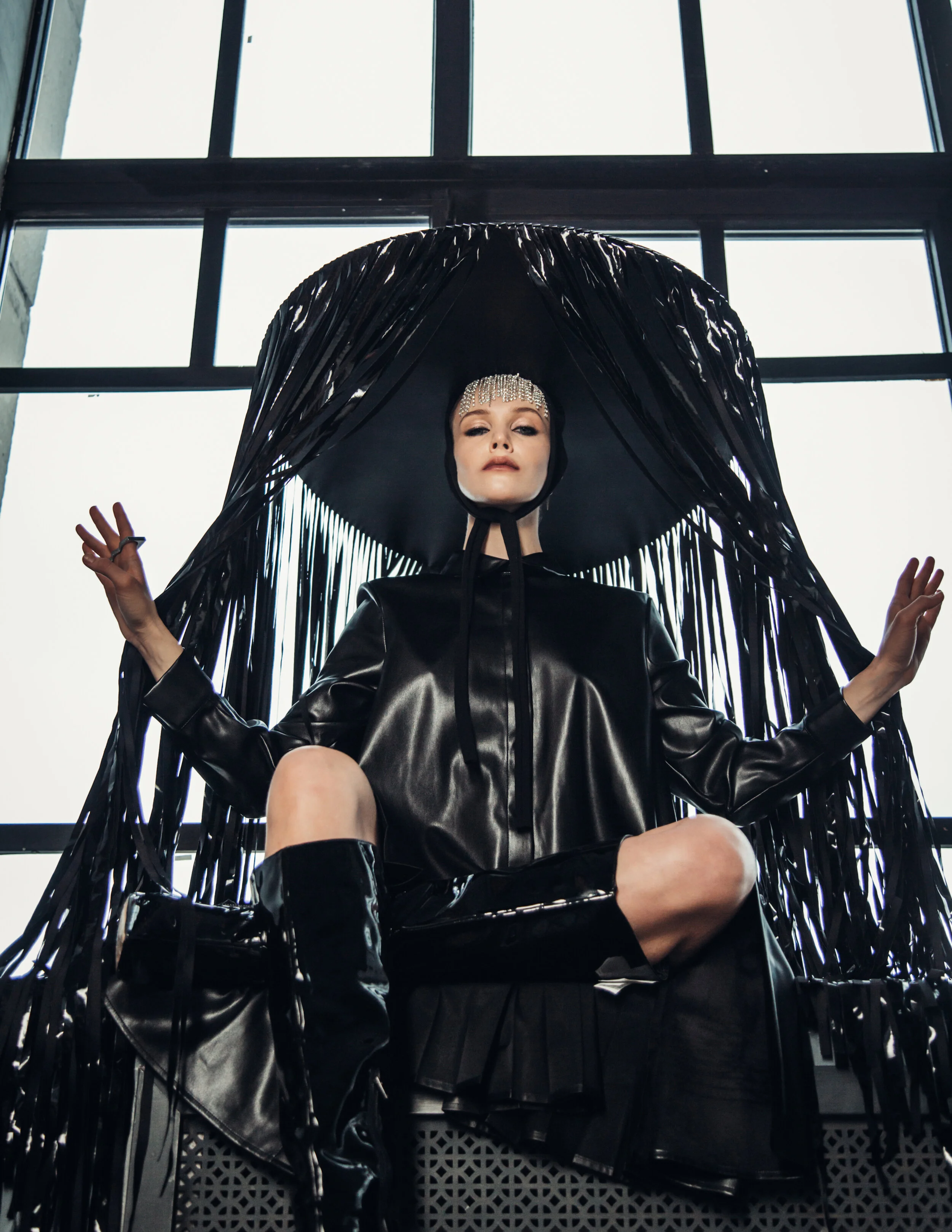 Photographer: Aleksandra Picard Model: Liza Serpova Makeup Artist: Margarita Koachman Hair Stylist: Maria Tueva Wardrobe Stylist: Kristina Krasovskaya Wardrobe Credits: Hat OLGA CHERNOSHEKOVA Dress &Other Stories Ring TECHNO TEKSTURA Sh
