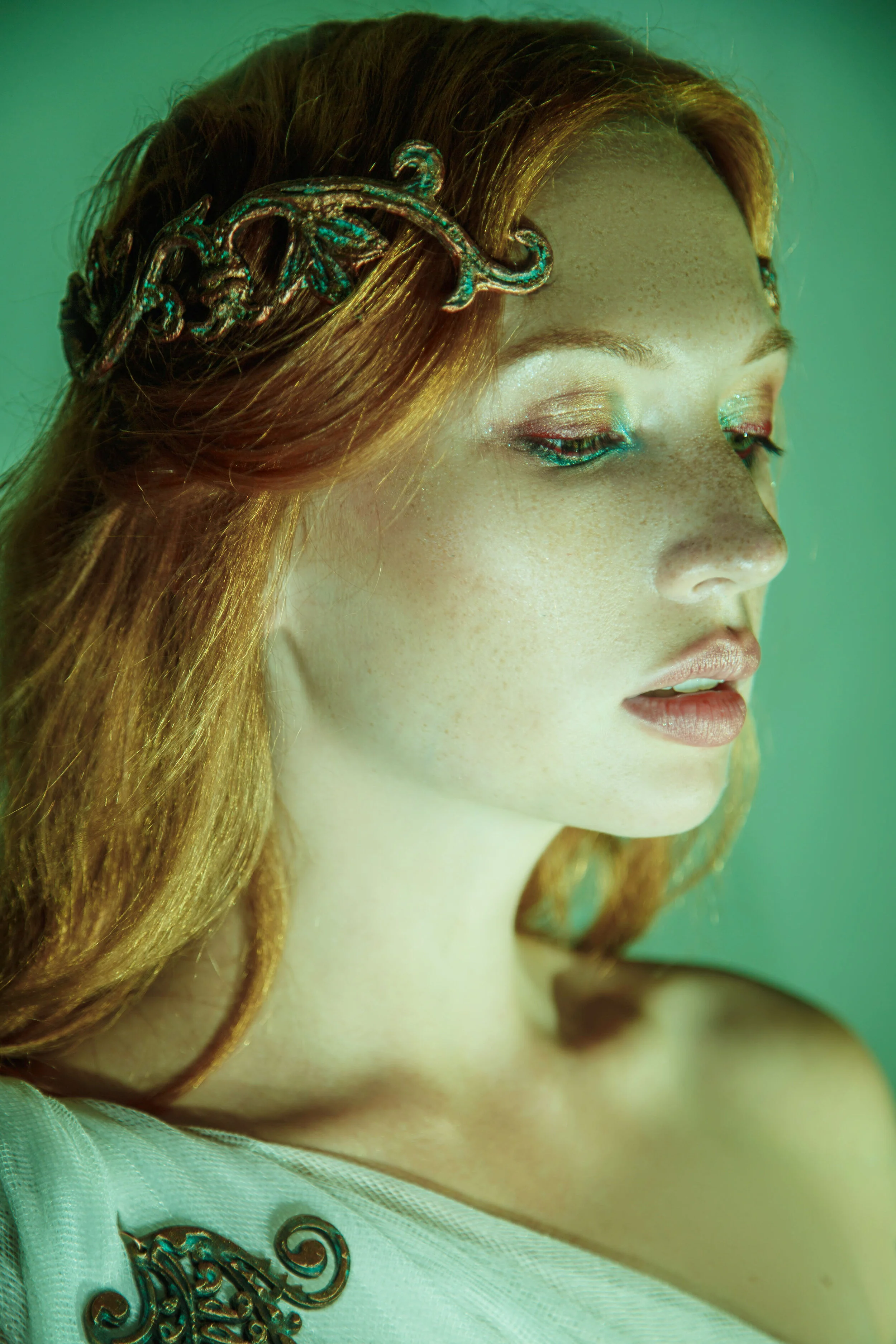 Photographer: Marie Dashkova Female Model: Angelina Andersen Makeup Artist: Reutsoy Irina Accessory Designer: Craft Vsego Makeup Artist: Reutsoy Irina Wardrobe credits: By Craft Vsego