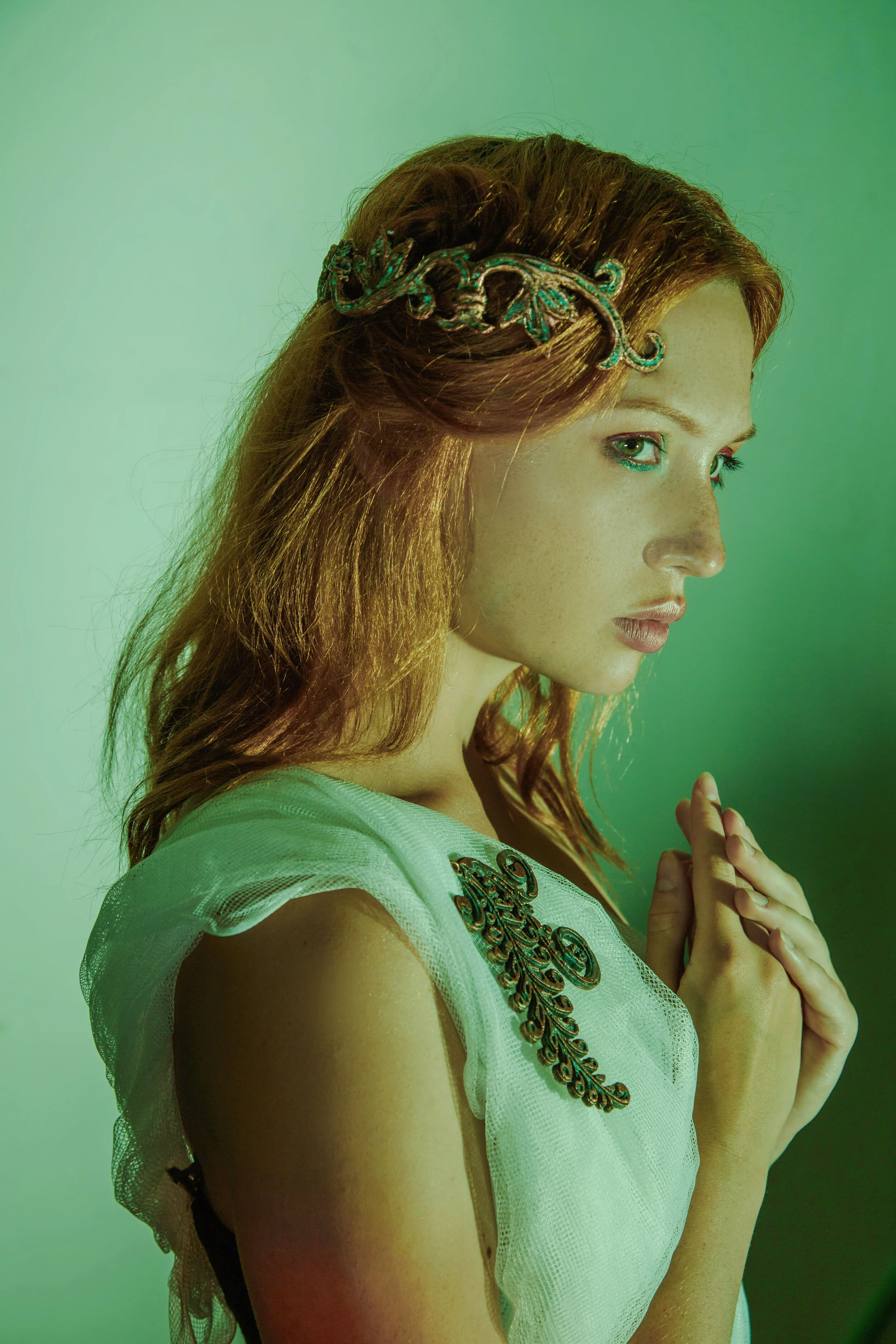 Photographer: Marie Dashkova Female Model: Angelina Andersen Makeup Artist: Reutsoy Irina Accessory Designer: Craft Vsego Makeup Artist: Reutsoy Irina Wardrobe credits: By Craft Vsego